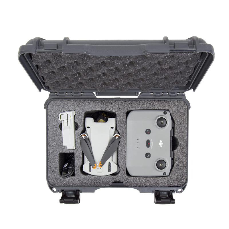 Waterproof Nanuk 909 Hard Case with Custom Insert for DJI Mini 3 and RC-N1 Remote - Graphite (909S-080GP-0A0-C0598)