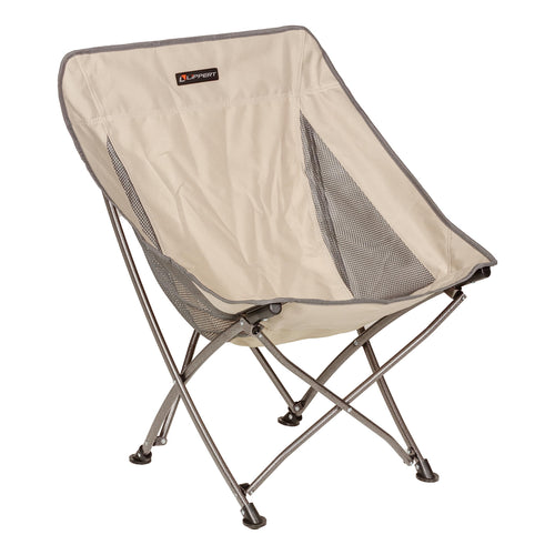 Lippert Baja Compact Camping Chair, Sand 600-Denier Polyester Fabric, Breathable Mesh Sides, Fold-up Steel Frame, Innovative Design for Ultimate Scoop Comfort - 2022120582