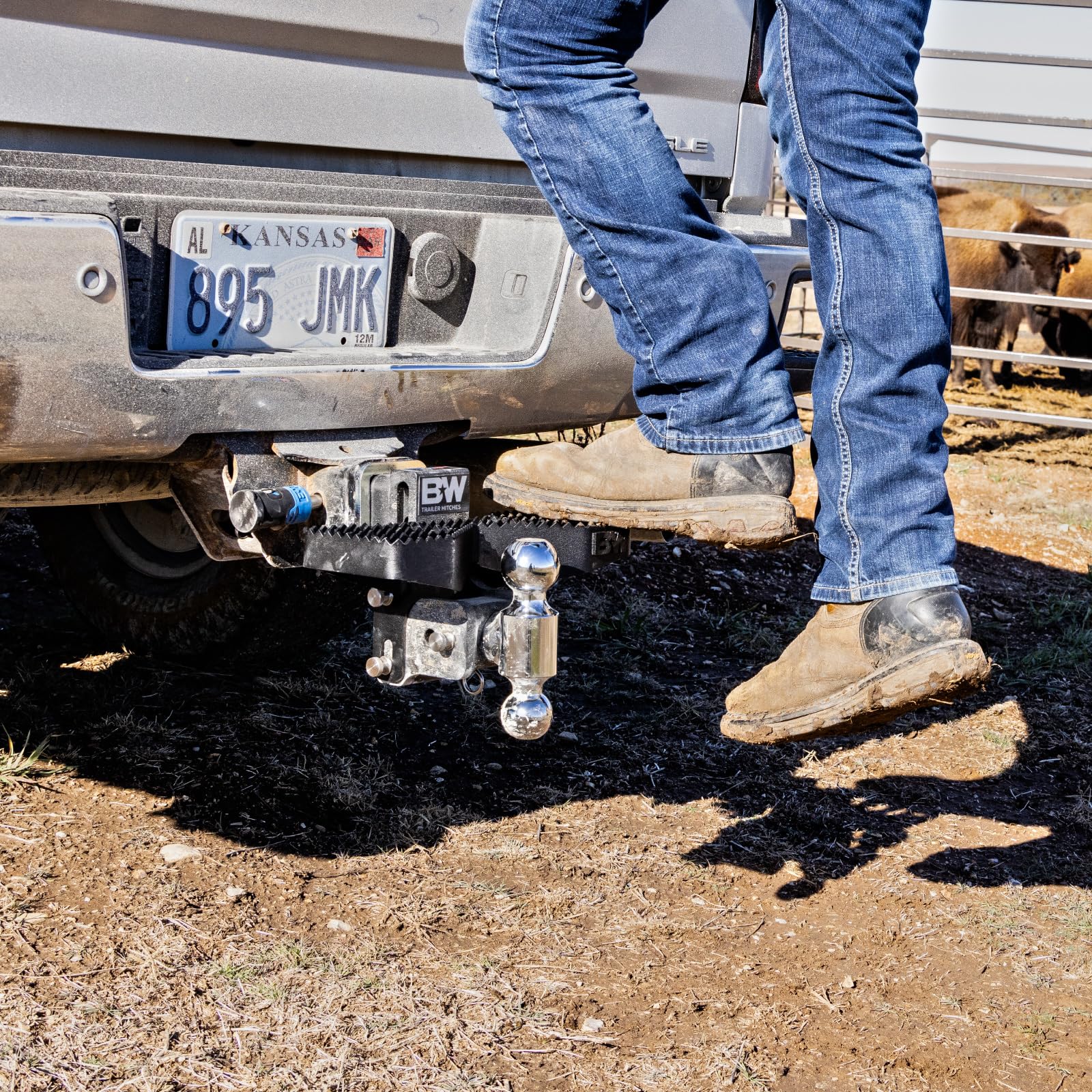 Tow & Stow Hitch Step - B&W Trailer Hitches Fits 2" and 2.5" Shank Tow & Stow - TS35050