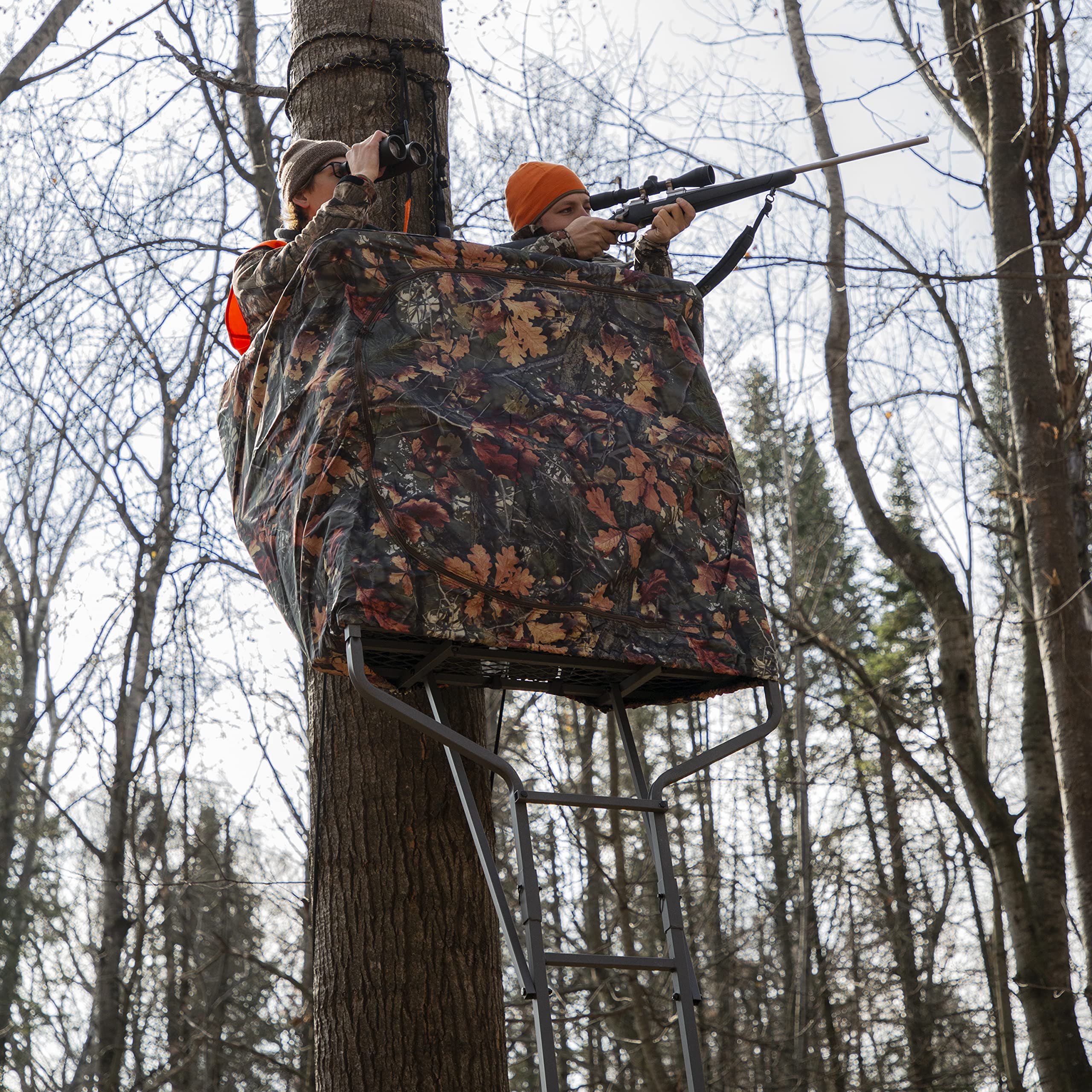 2-Man Rivers Edge RE753 Standard Curtain, Fits 2-Man Ladder Stands, Zippered Door