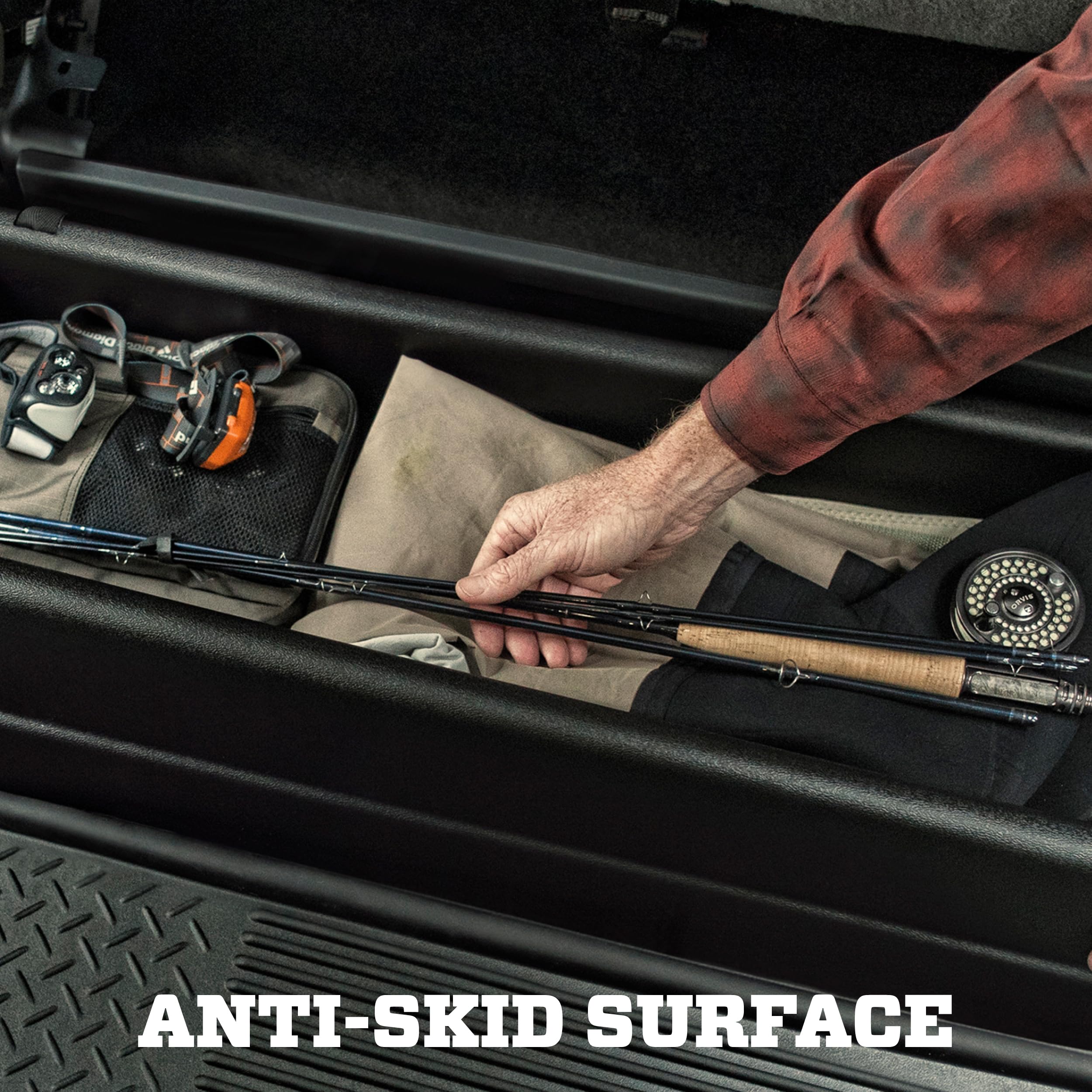 Husky Liners Storage Systems Gearbox | Fits 2019-2026 Chevrolet Silverado & GMC Sierra 1500 Double Cab, 2019-2026 Silver & Sierra 2500 & 3500 Double Cab | Under Seat, 1-pc Black - 09061