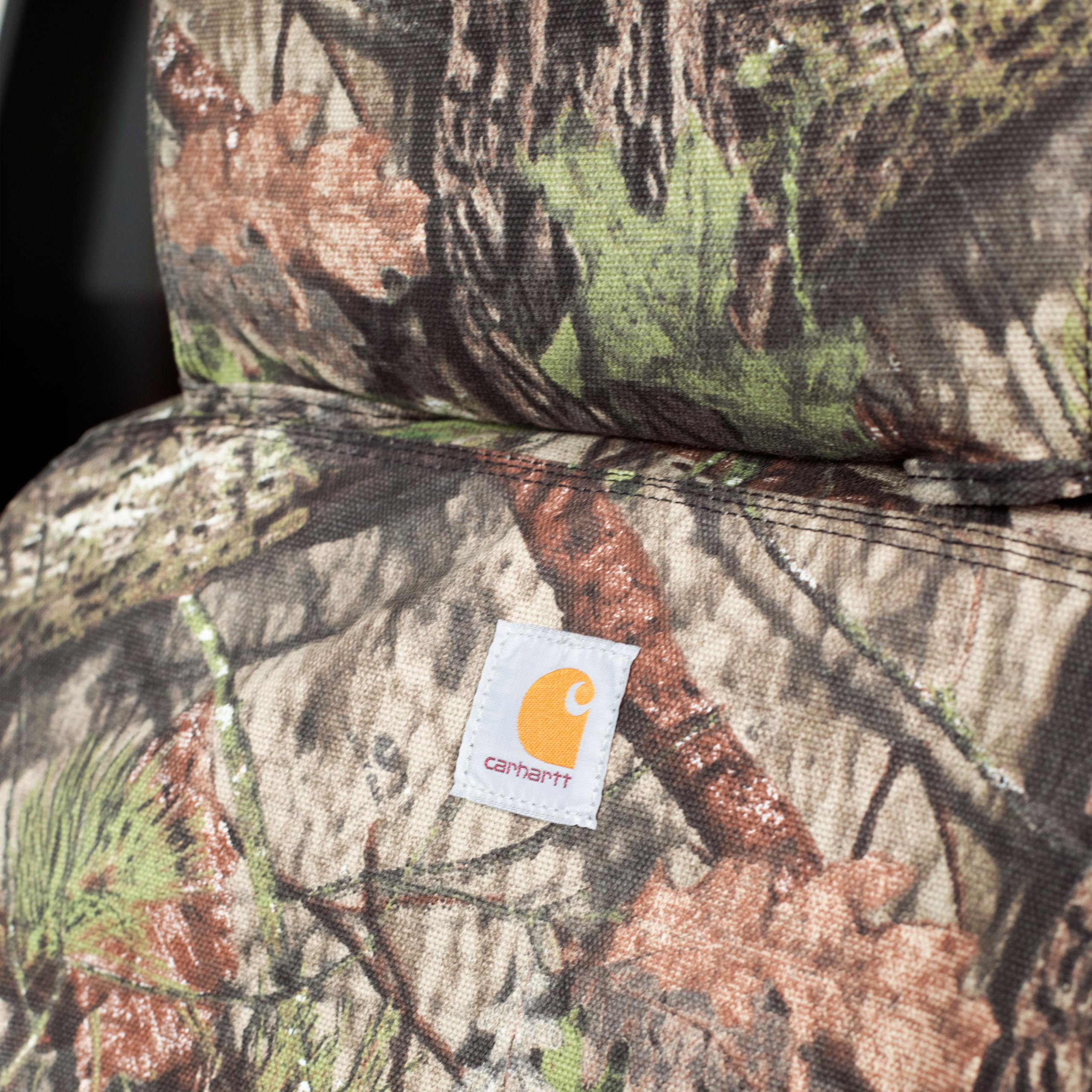 Covercraft Carhartt Mossy Oak Camo SeatSaver Custom Seat Covers | Fits 2023-2024 Ford F-150 (Excludes Raptor) | 1st Row Bucket Seats, Break-Up Country