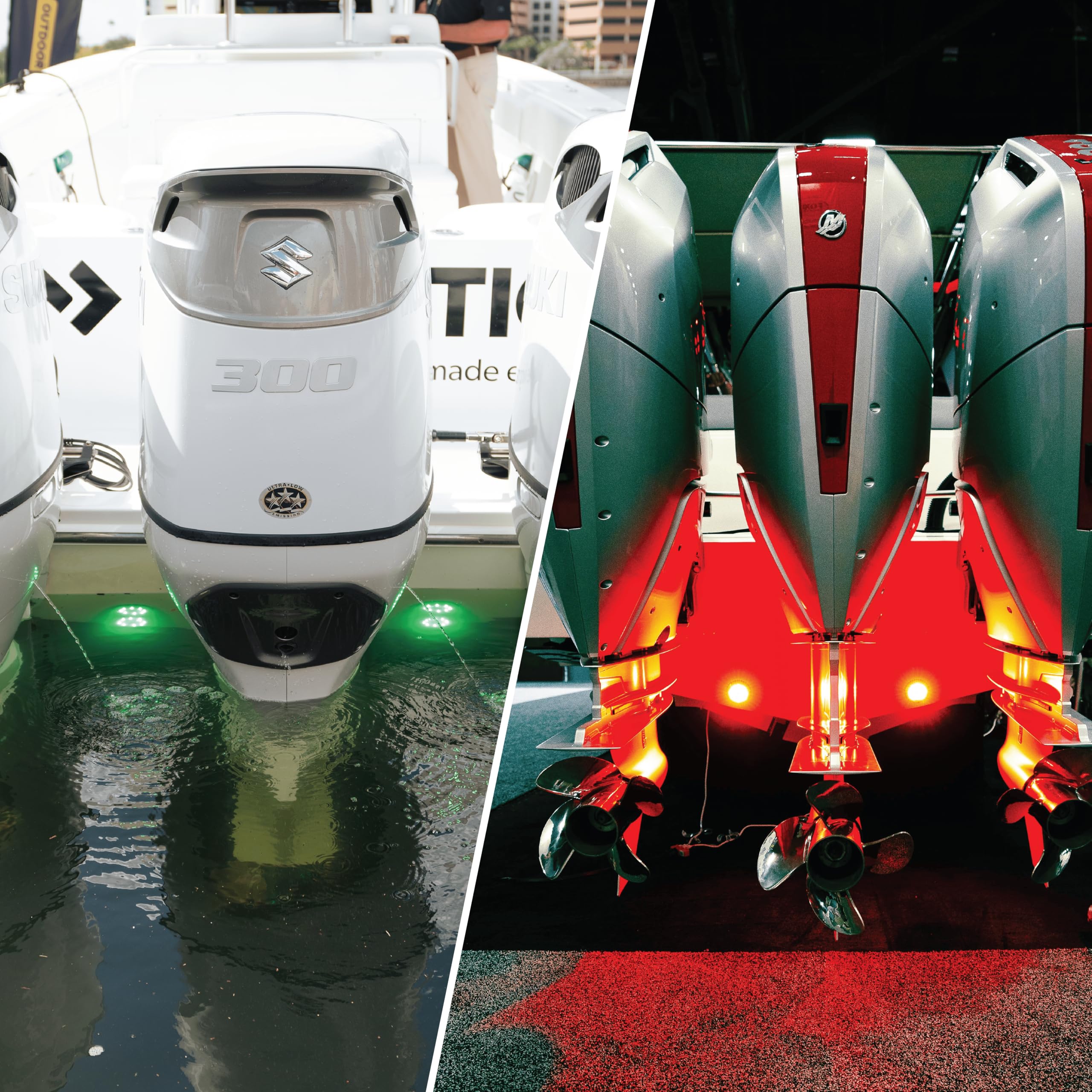 shadow-caster Great White SCR-24 LED Underwater Boat Light - Bronze Housing - 90W Surface Mount - Tempered Glass Lens - IP68 Fully Submersible Waterproof