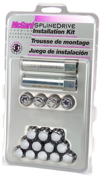 SplineDrive McGard 65457CN Chrome Wheel Installation Kit (M12 x 1.5 Thread Size) - for 4 Lug Wheels