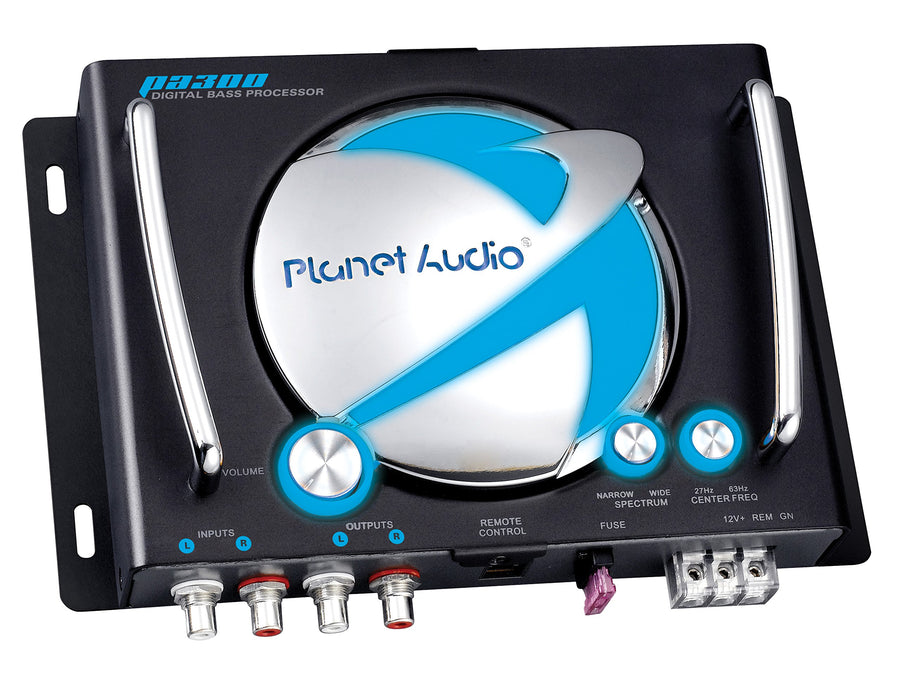 Planet Audio Car PA300 Digital Bass Generator - Remote Subwoofer Level Control, Fine Tune Your Low Range Speaker Subwoofer Frequencies, Equalizer, DPS Audio Processor, Crossover