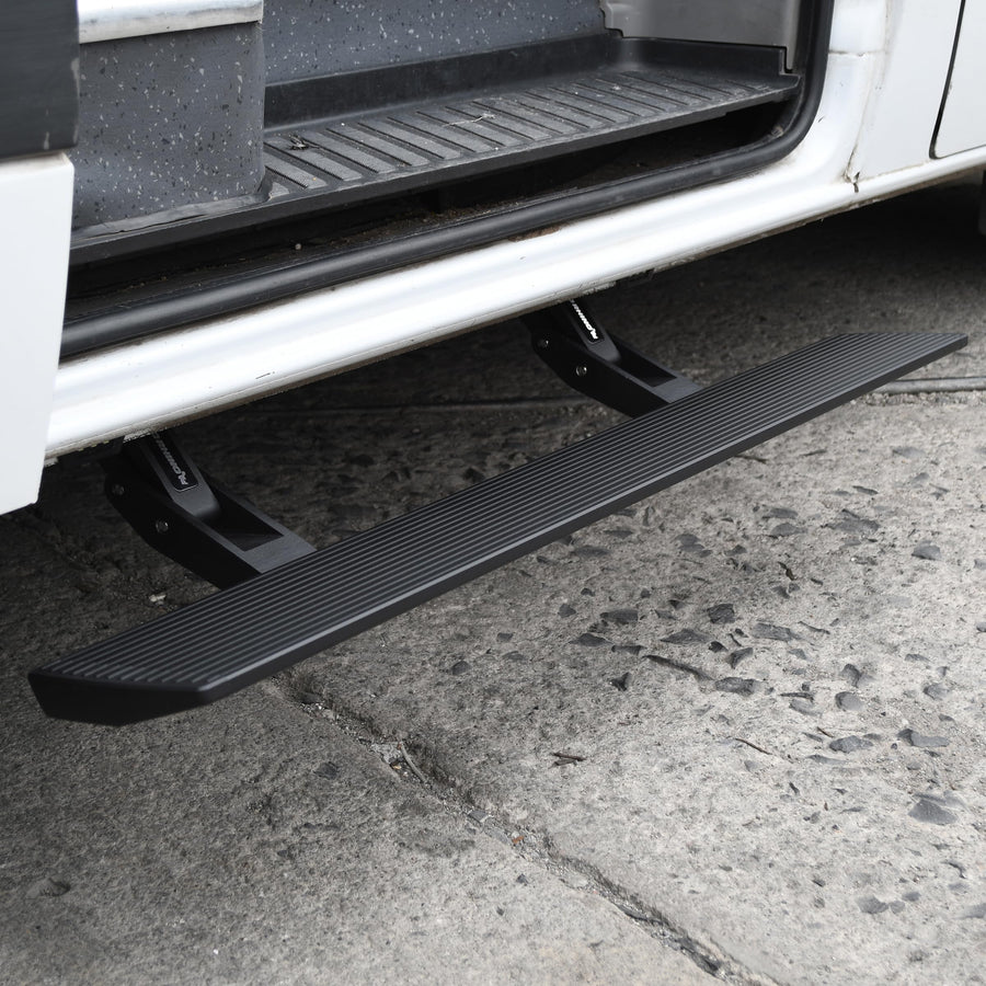 Volt Power RealTruck Running Boards for Mercedes-Benz Sprinter (2013-2018) 2500 | Aluminum, Textured Black | 20410125PC | Electric Powerstep & Retractable Steps