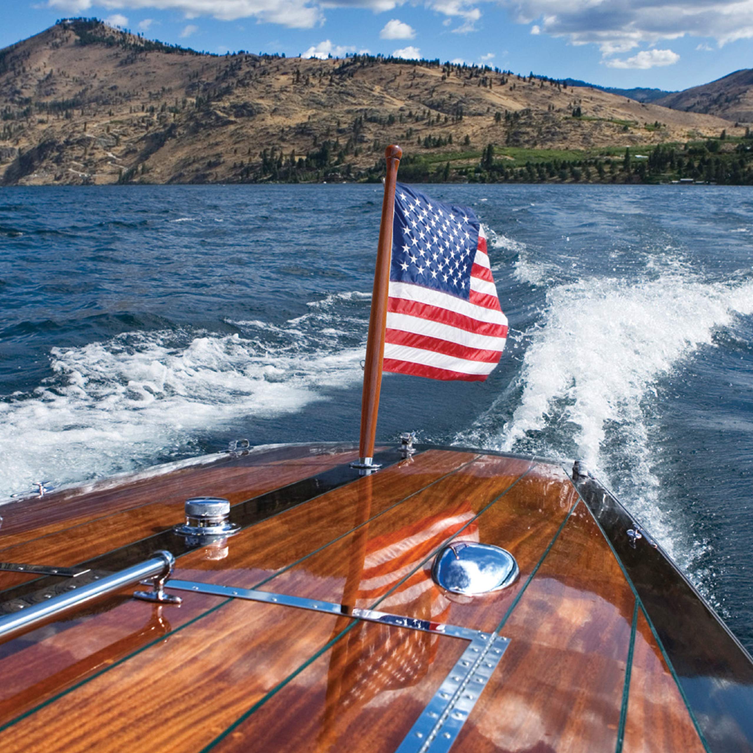 Taylor Made Wooden Sturdy Teak Flag Pole - 1-1/4" x 48" — Grade A Kiln-Dried Teakwood - Weather and Warp Resistant - Rot-Resistant - Made in the USA - Hardware Not Included – 2020109109