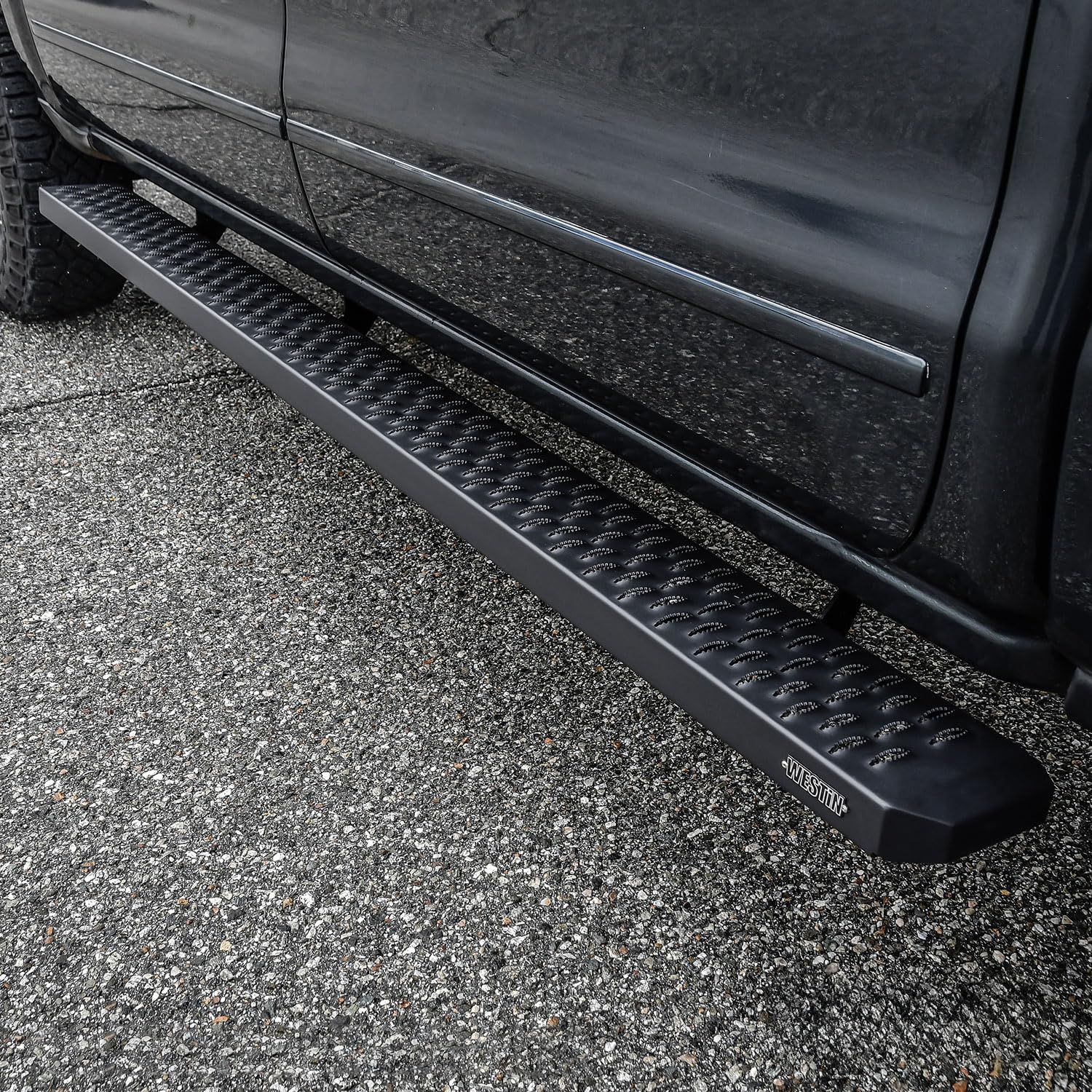 27-74755 Westin Textured Black Grate Steps Running Boards 86 inches Textured Black Running Boards