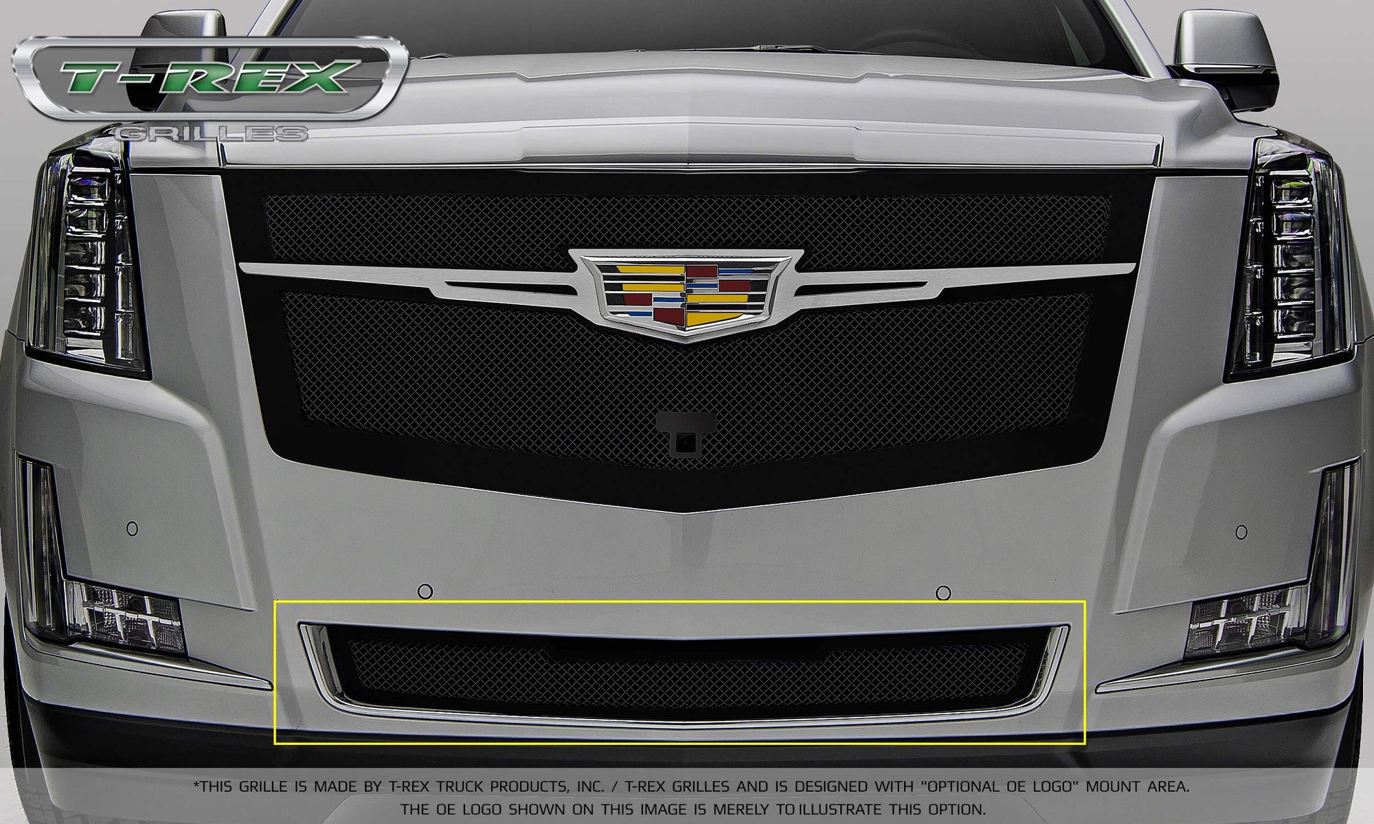 2015 Escalade T-Rex Grilles Upper Class Bumper Grille, Black, 1 Pc, Replacement - PN #52183
