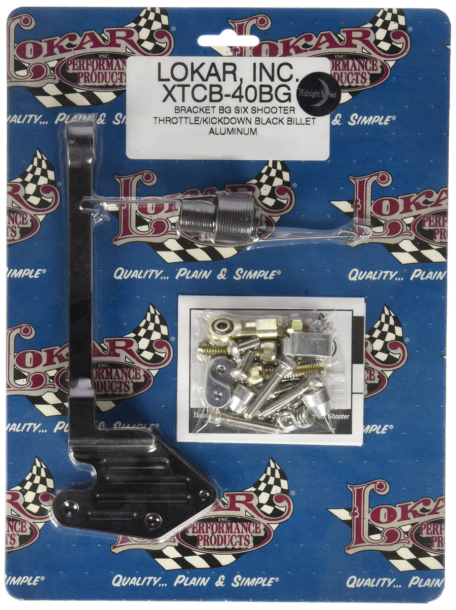 Black Finish Lokar Billet Aluminum Barry Grant Six Shooter Kickdown Bracket/Throttle