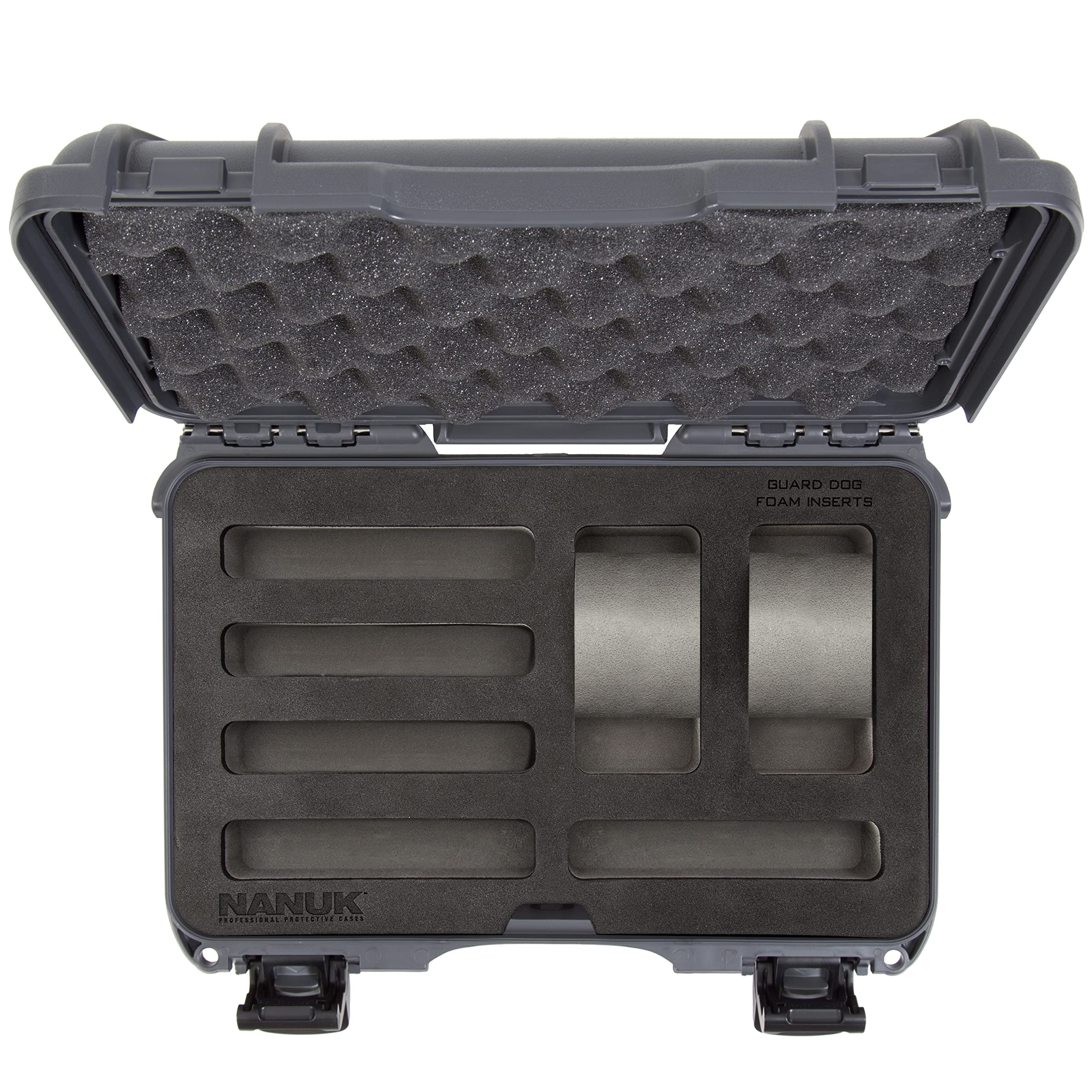 Case Nanuk w/Foam Insert for 2 Watches and 5 Knives - Graphite 909-2WT5KNI7