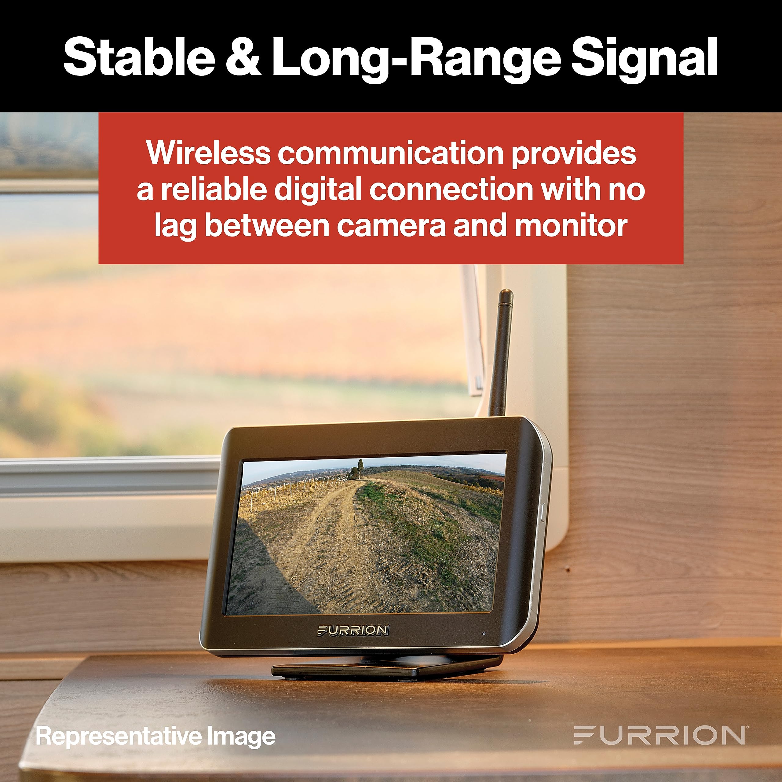Furrion Vision S Wireless Backup Camera System RV with 5-Inch Monitor, 1 Rear, Infrared Night Vision, Wide-Angle View, Hi-Res, Waterproof - FOS05TASM