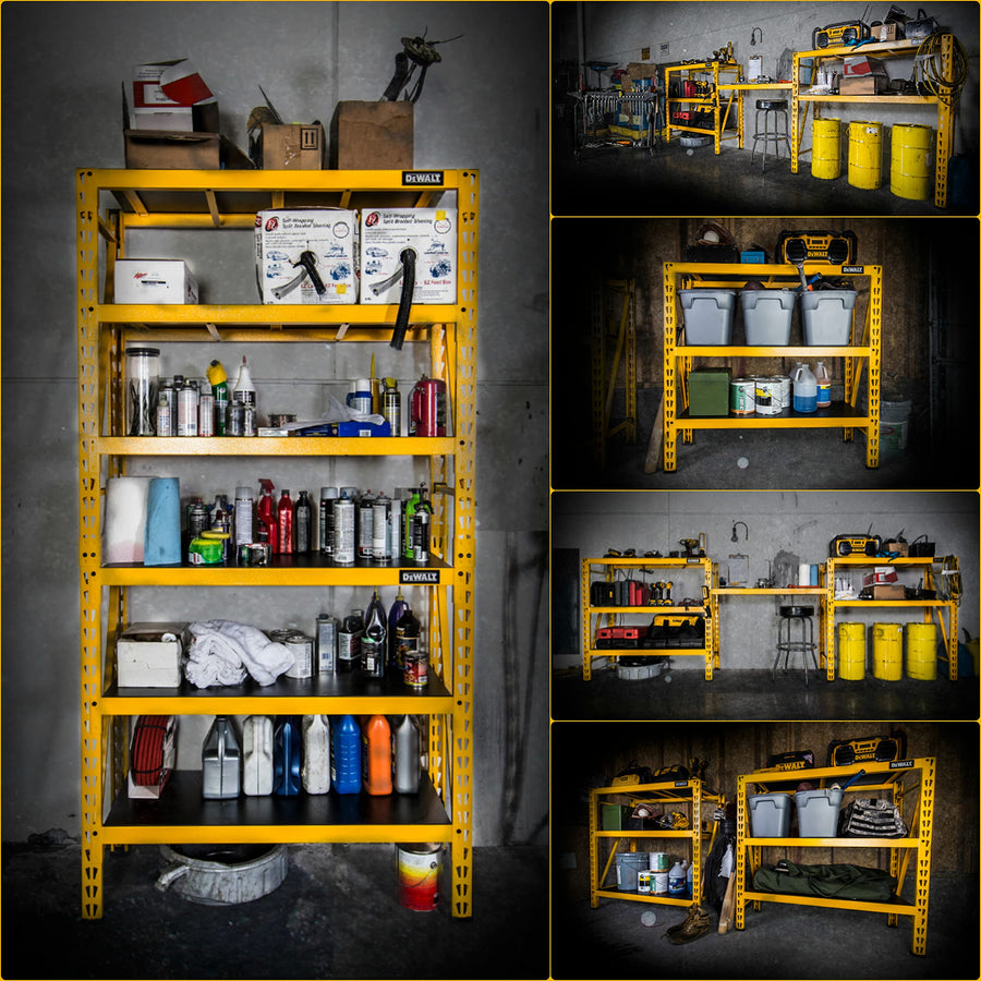 4-Foot DEWALT Tall, 3-Shelf Industrial Workshop/Garage Storage Rack, Total Capacity: 4,500 lbs.