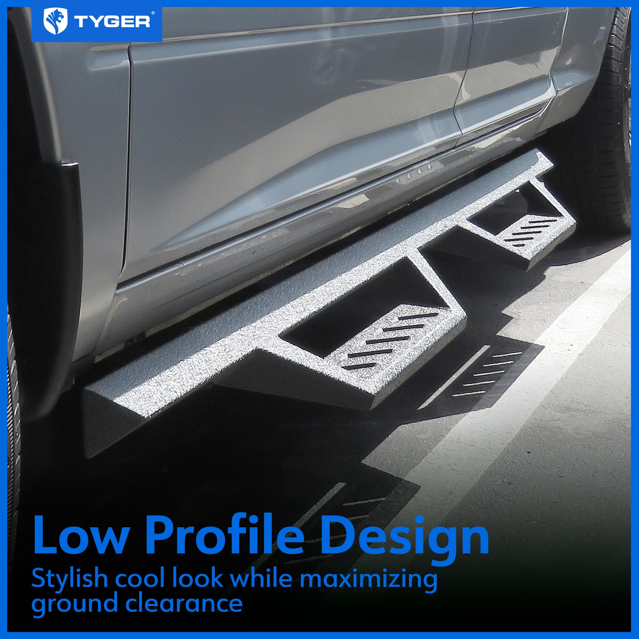 Tyger Auto LanderX Running Board with 2009-2018 Dodge Ram 1500 Compatible; Ram Classic | Quad Cab | TG-LX3D82478 | Drop Step Side Step Rail Nerf Bars