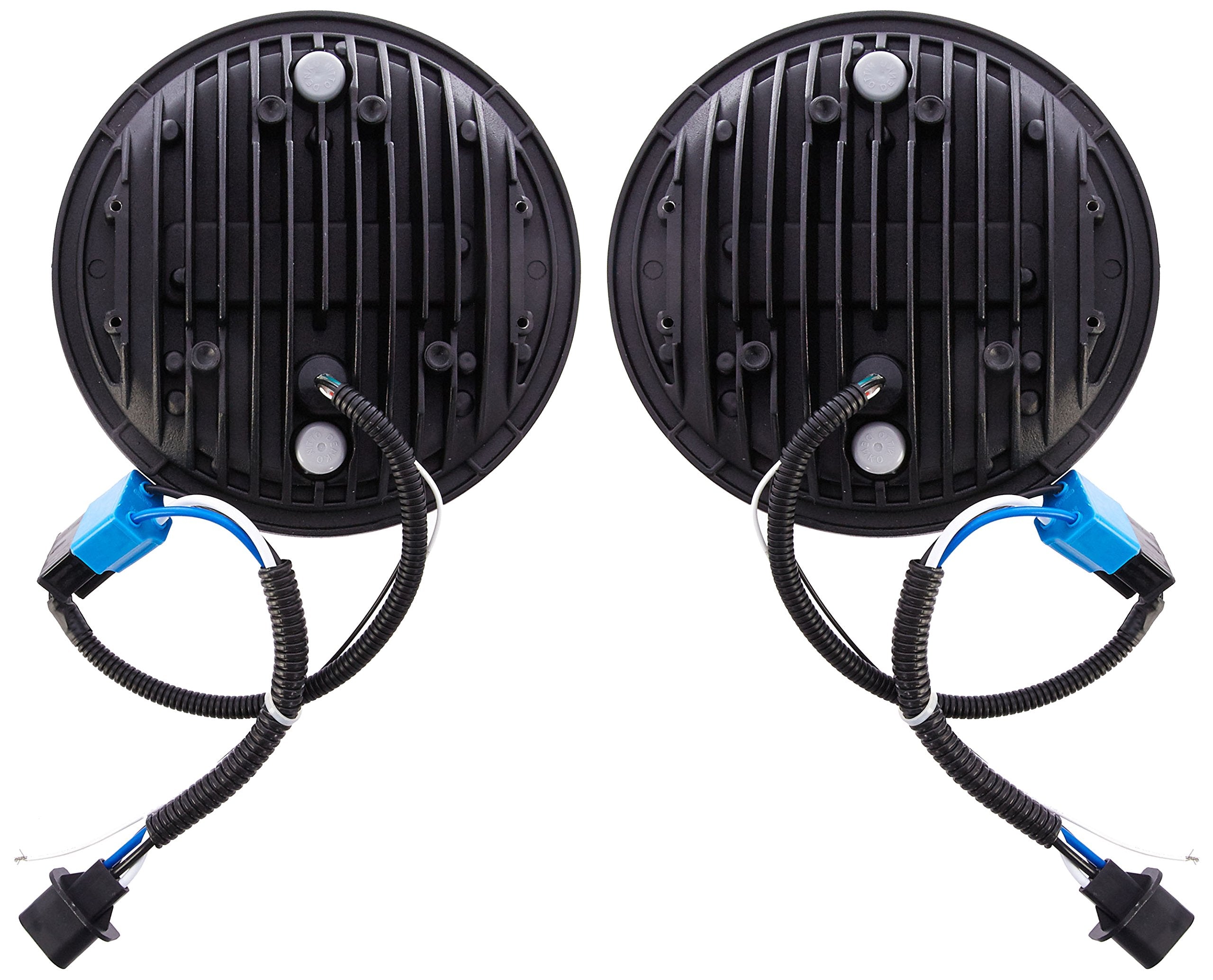 Spec-D Tuning LHP-7RNDJM-H-RD-RSX2 Projector Red Headlight (Combo: 2X 7 Inch Round Halo -)