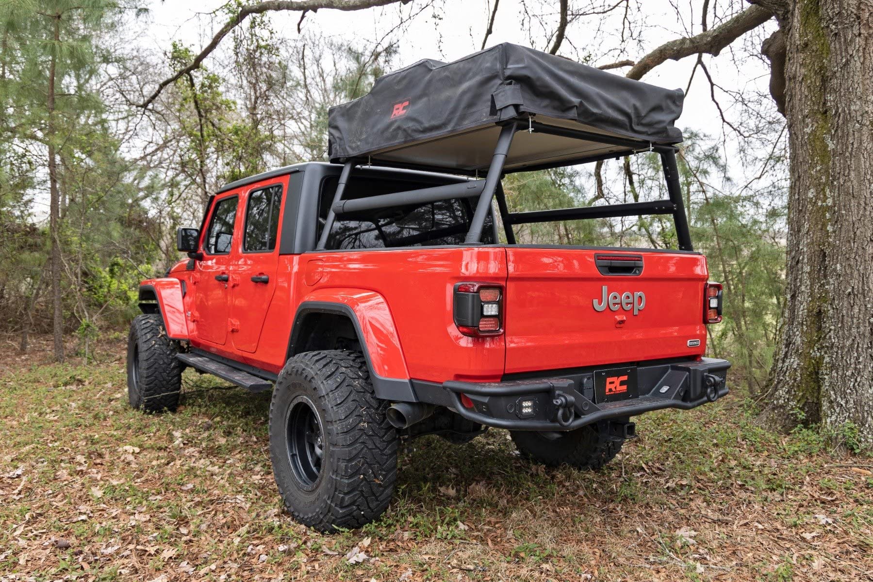 Rough Country Bed Rack Full Height for Jeep Gladiator JT (2020-2025) - Modular Aluminum Truck Rack for Cargo Racks, Rooftop Tents, Ladders & Overland Gear