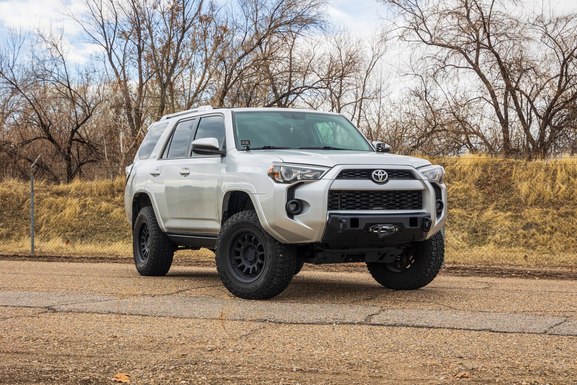 Low Profile Smittybilt Hidden Winch Front Bumper, Fits 2014-2024 Toyota 4Runner