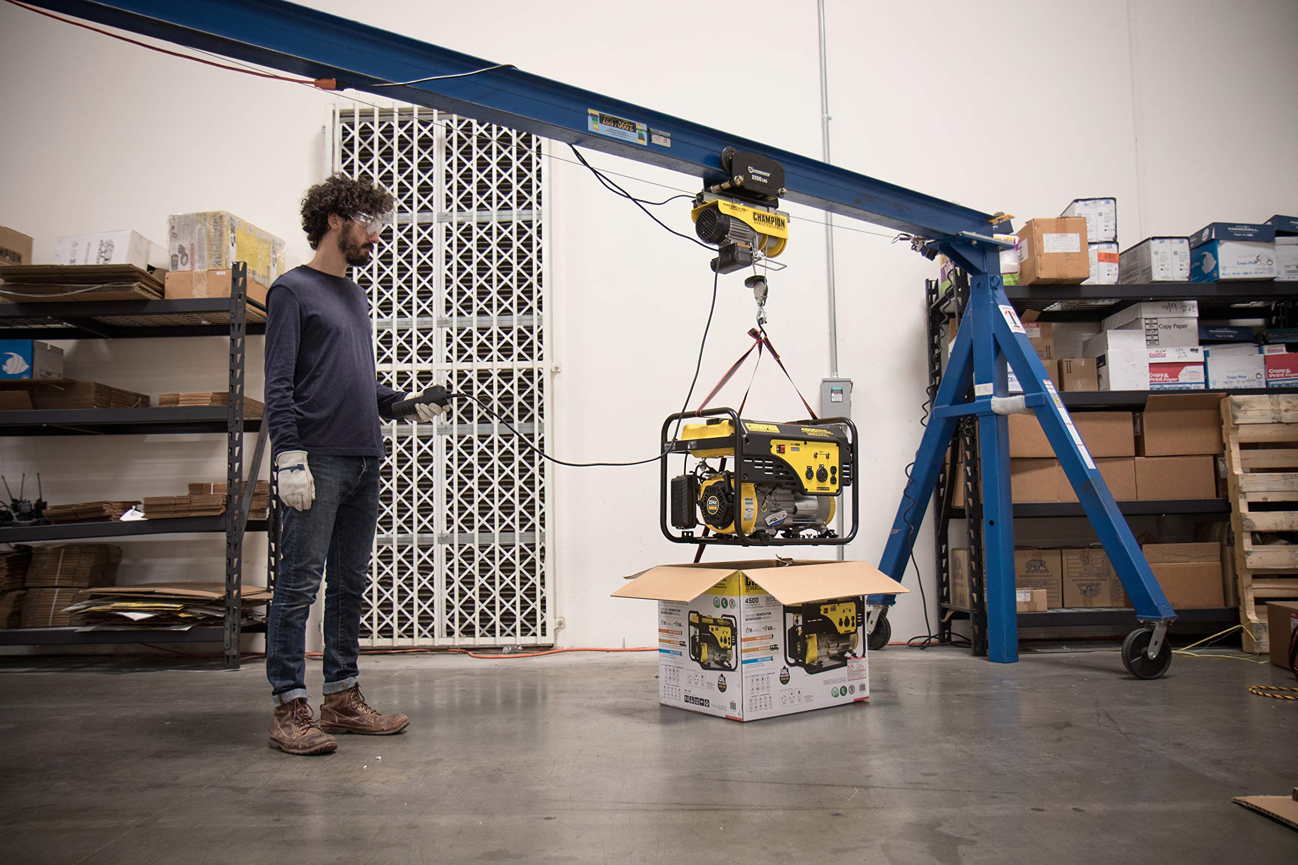 440/880-lb. Champion Power Equipment Automatic Electric Hoist with Remote Control