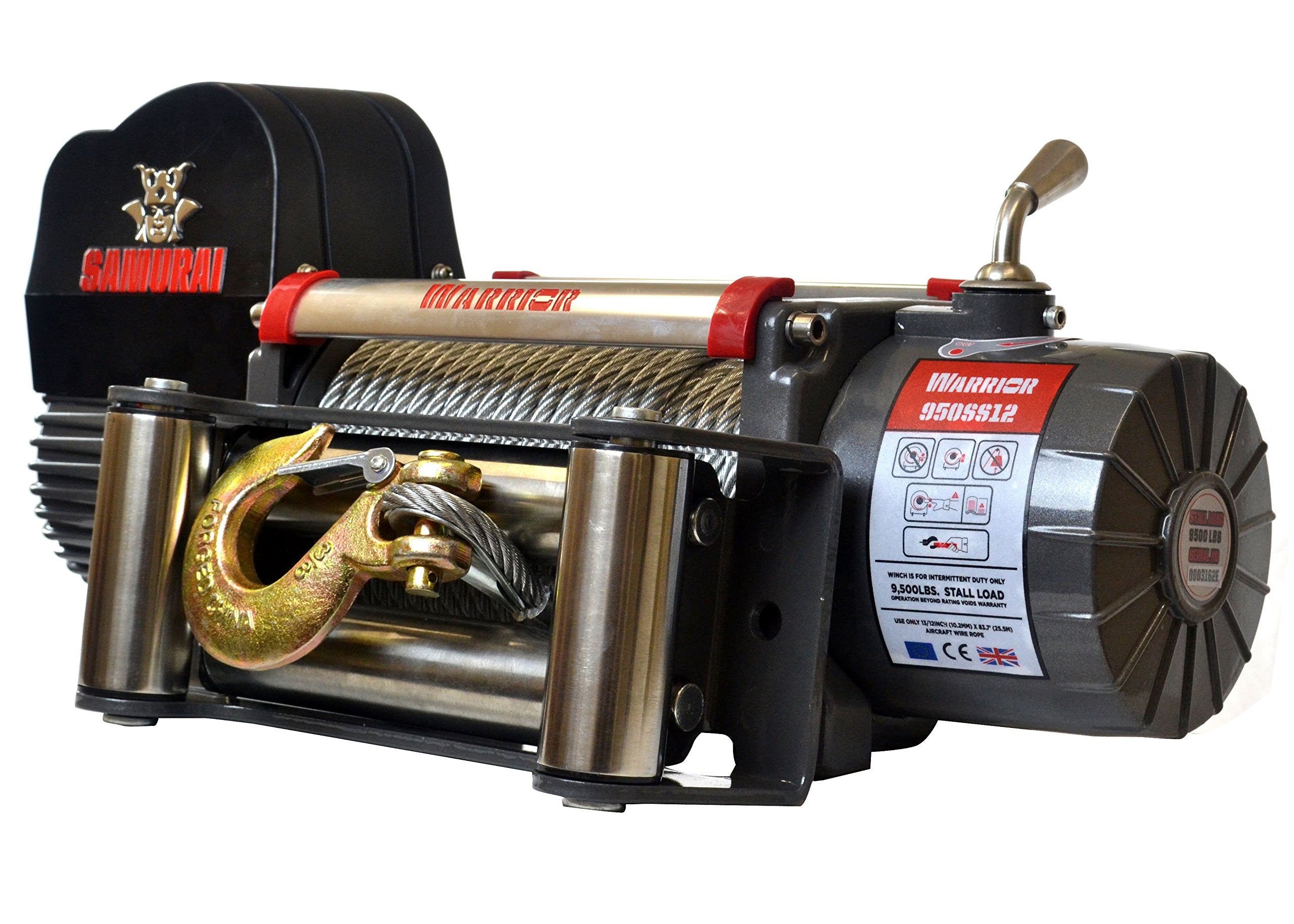 Warrior DK2 S9500 Samurai Electric Winch with Steel Cable - 12V, 9500 Lb.