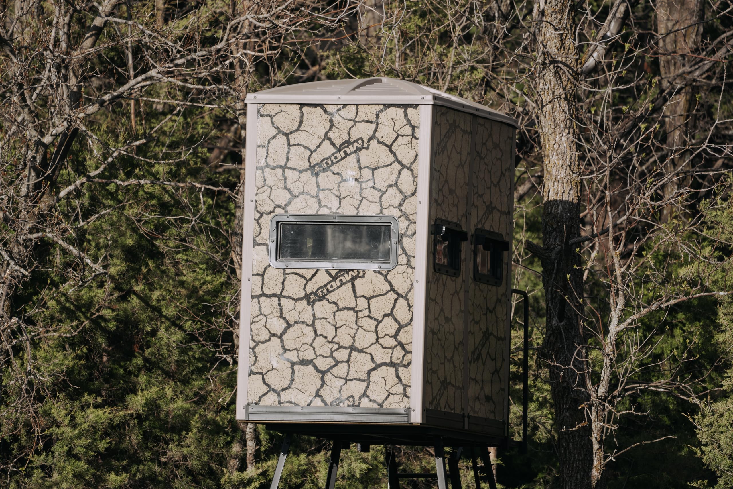 Steel Wall Striker Box Blind/CONSTUCTION Cracked MUD CAMO