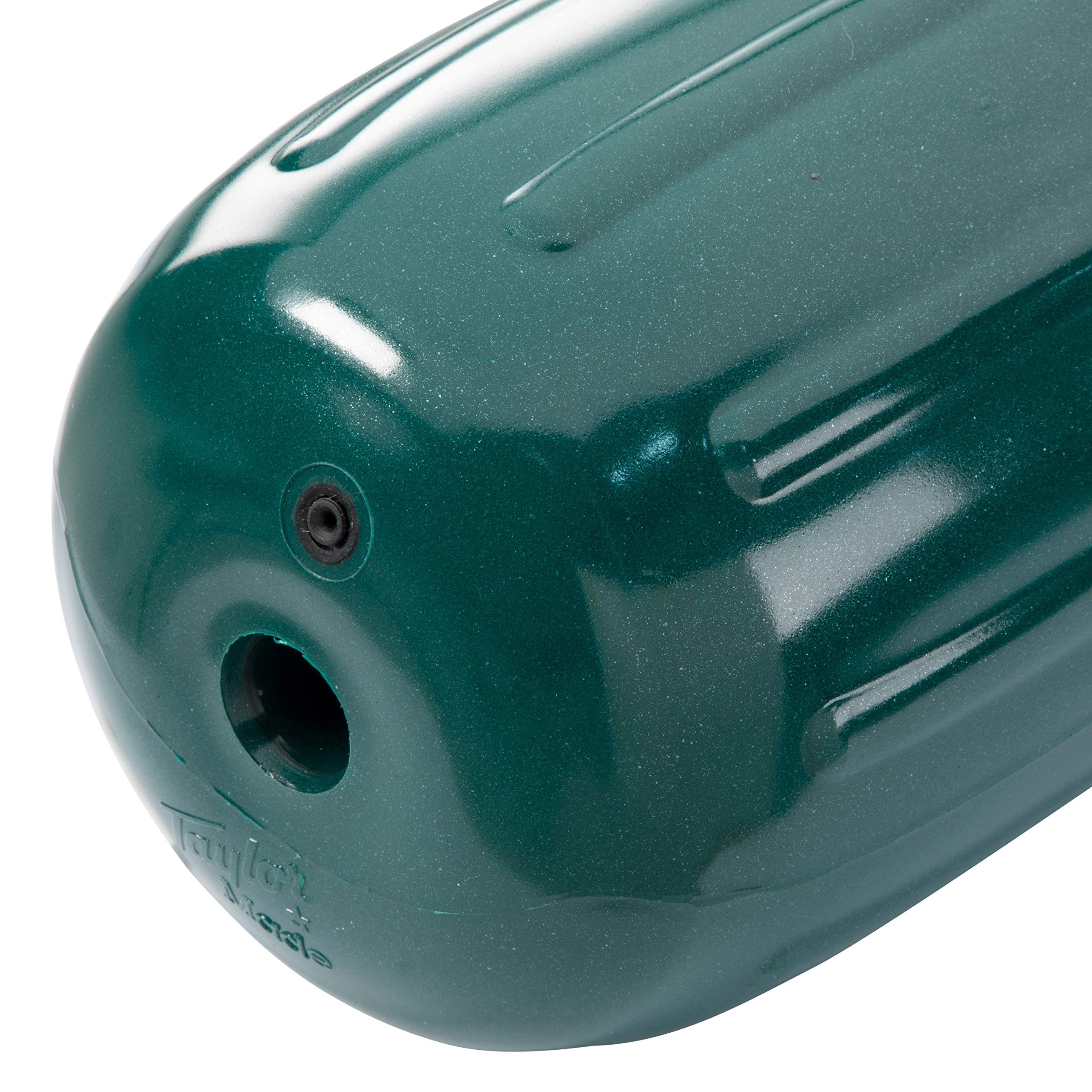 Taylor Made Inflatable Big B Boat Fender, Emerald Green (6" x 15") End-to-End Line Passage Fits 5/8" Rope, Hangs Horizontally or Vertically, Ribbed, Needle Valve, Marine-Grade Vinyl - 541025