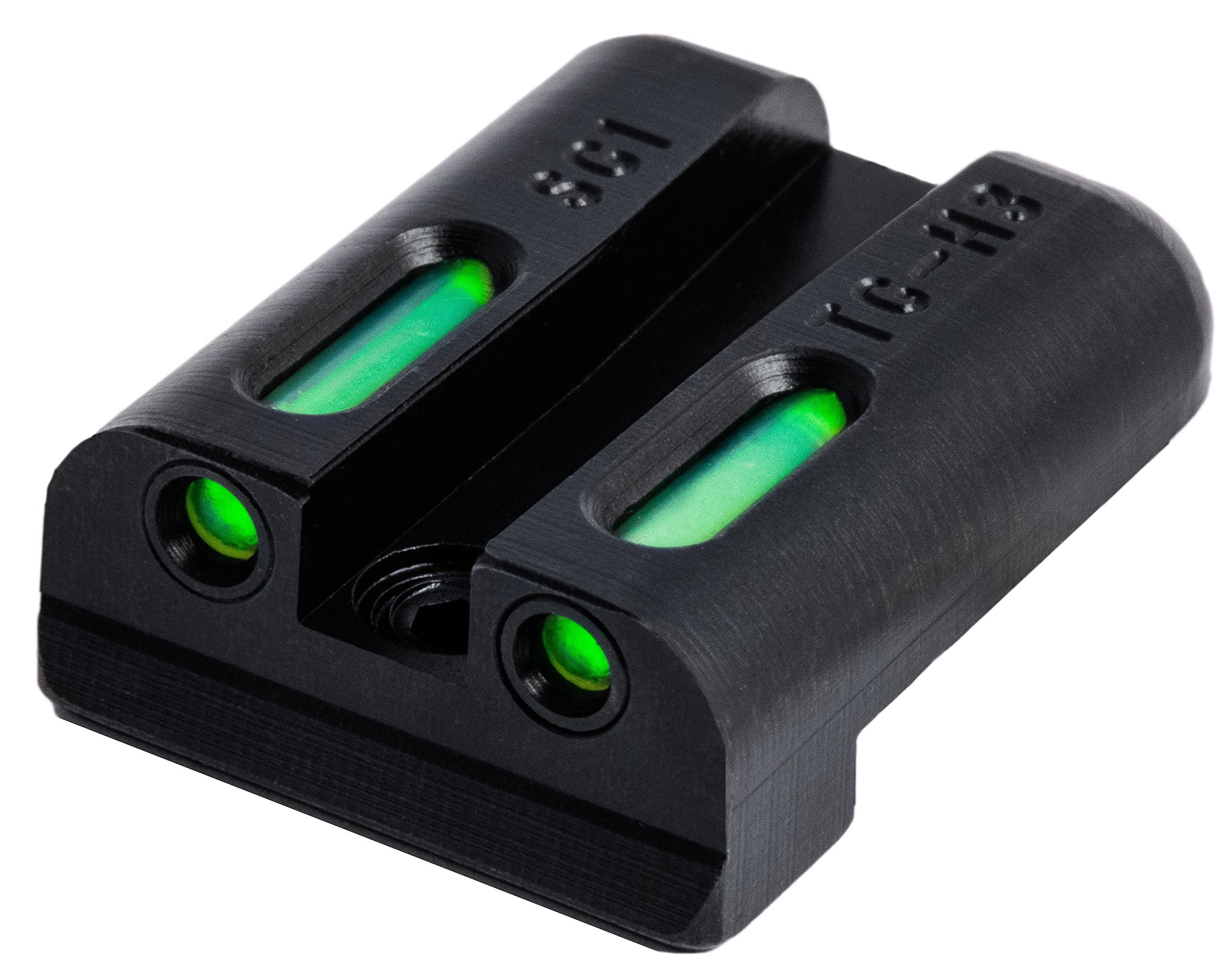 TRUGLO TFX Sight Handgun | Durable Shock-Resistant Compact Brightly Glowing Tritium & Fiber-Optic Xtreme Day/Night, Compatible with Sig Sauer #8/#8 Handguns
