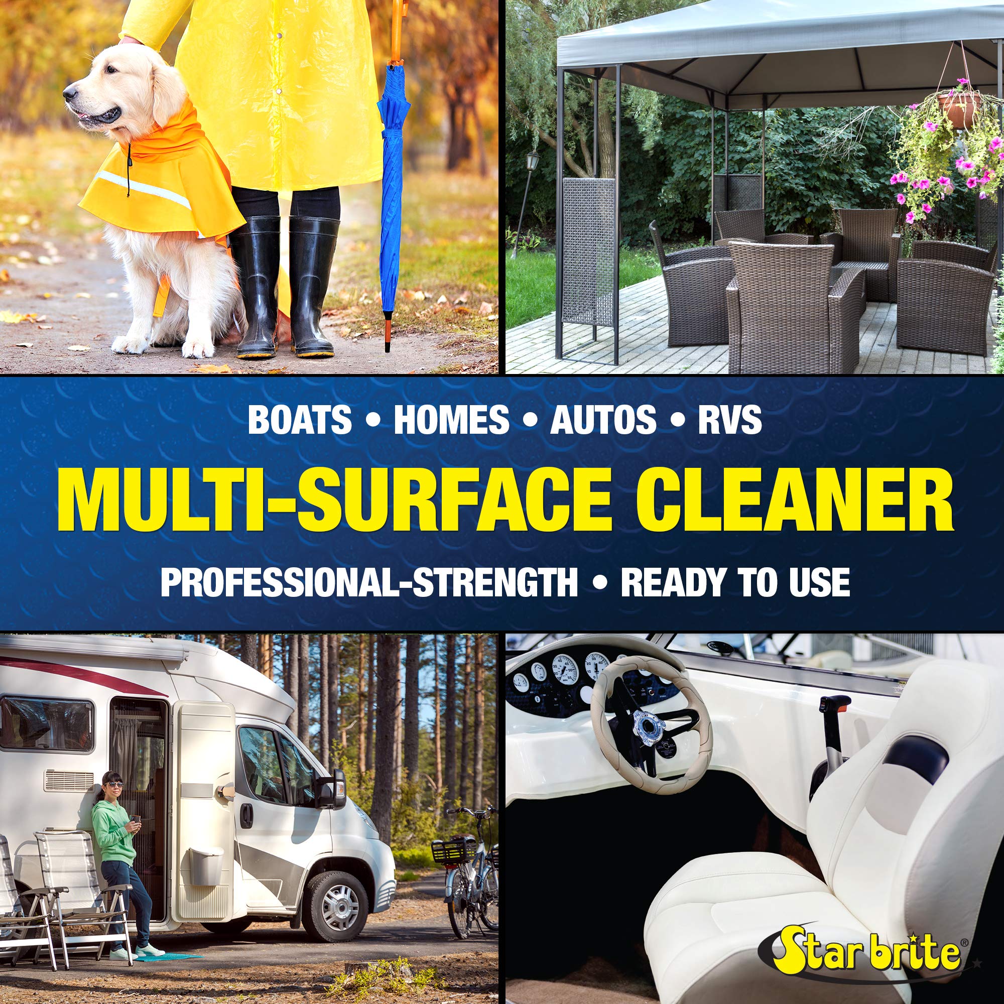 Ultimate Vinyl Clean Spray STAR BRITE - Multi-Surface Cleaner for Auto, RV, Home & Boat Upholstery - Vinyl, Rubber, Leather, Plastic + Interior & Exterior Trim 32 OZ (096232)