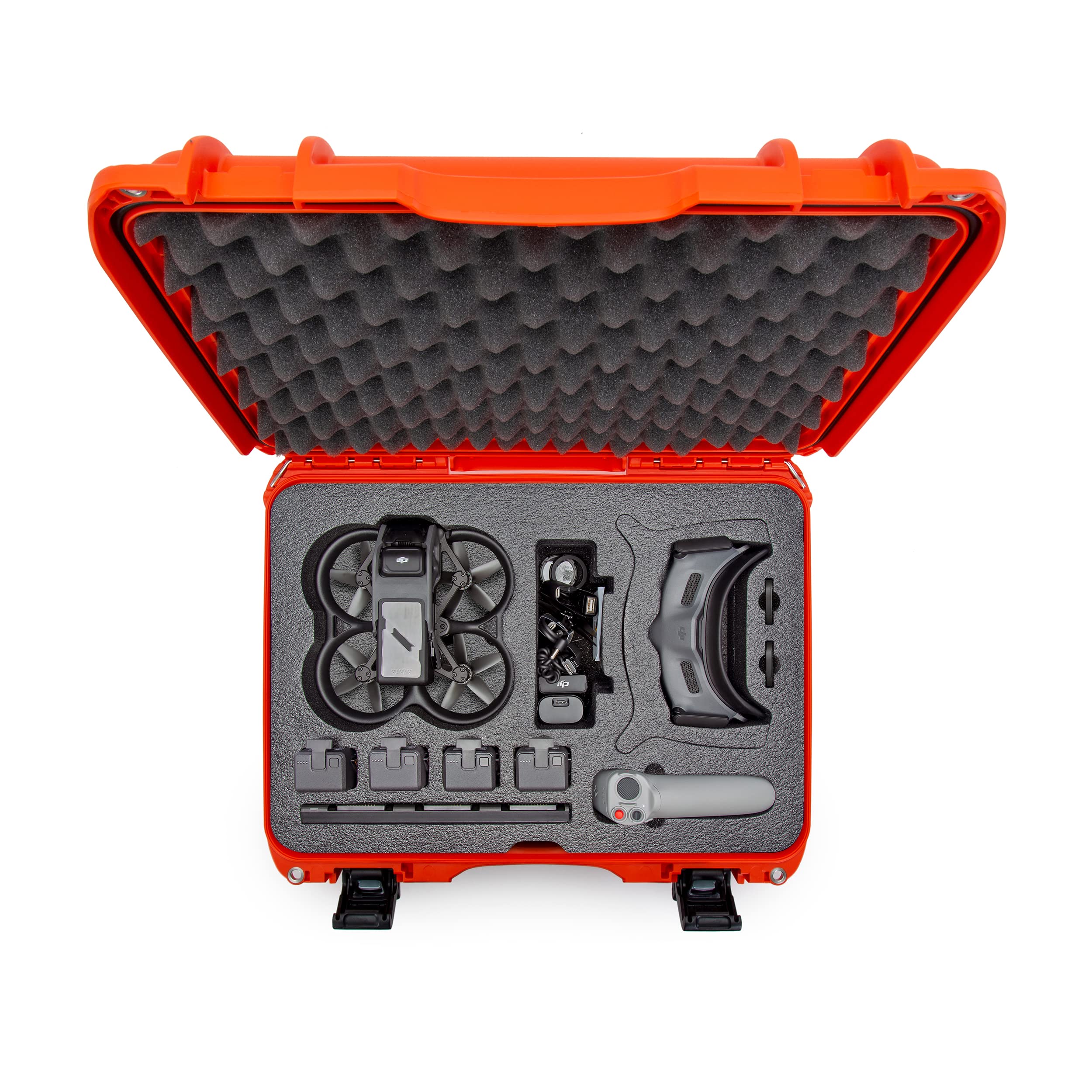 Waterproof Nanuk 925 Hard Case with Foam Insert for DJI Avata FPV Unit, Goggles and Fly More Combo - Orange (925S-080OR-0A0-C0745)
