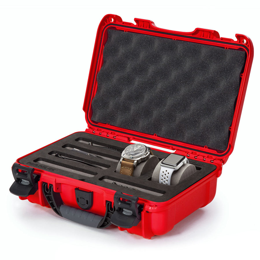 Cases Nanuk w/foam insert for 2 Watches and 5 Knives - Red 909-2WT5KNI9
