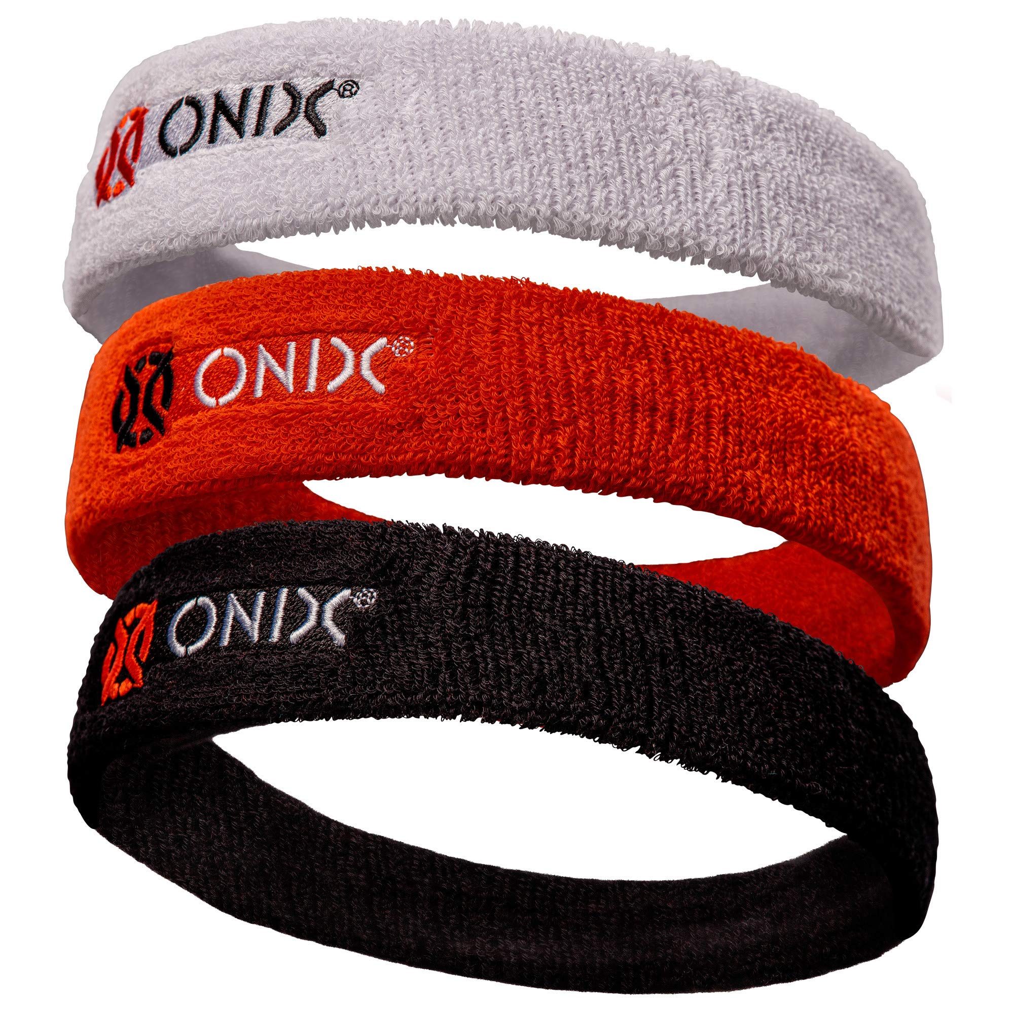 White ONIX Pickleball Sweat Absorption Headband