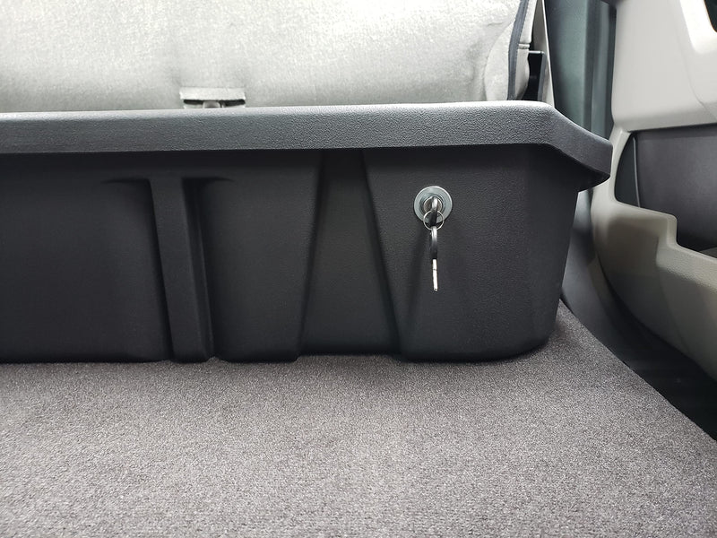 Lockable DU-HA Under Seat Storage fits 2014-2018 Chevy Silverado/GMC Sierra Light Duty Crew Cab & 2015-2019 Heavy Duty Crew Cab | Black Heavy-Duty Back Seat Lockbox, Includes 2 Keys | 10307