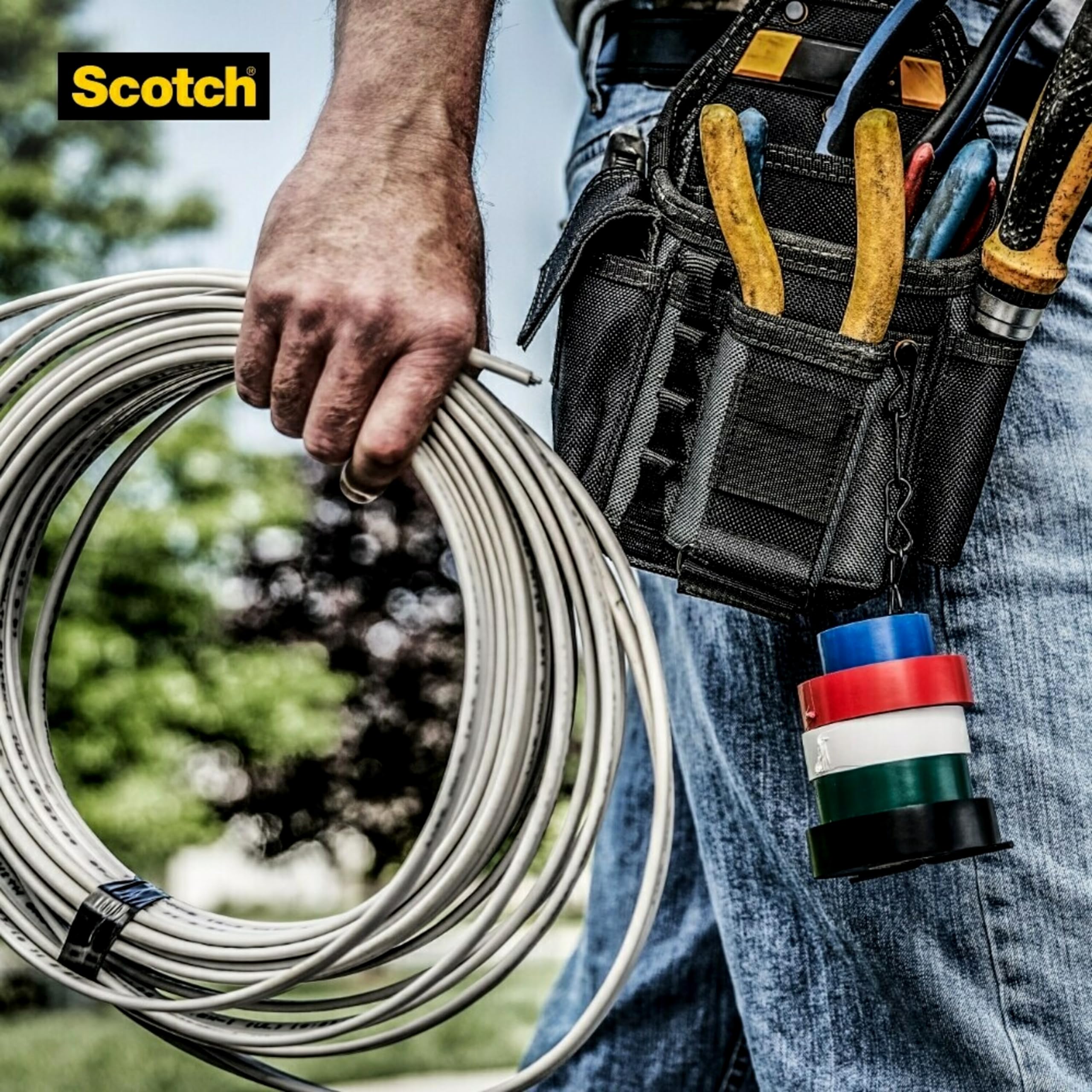 3/4 in. W Scotch Super 33+ x 66 ft. L Black Vinyl Electrical Tape