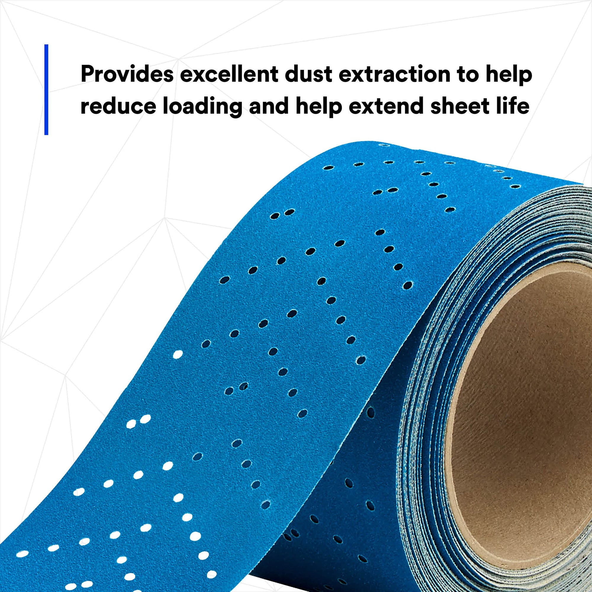 3M Hookit Blue Abrasive Roll Sheet, 36195, Multi-Hole, 2.75 in x 13 yd, 320+ Grade, Automotive Sanding Sandpaper for Coating Removal, Body Repair, Auto Sanding