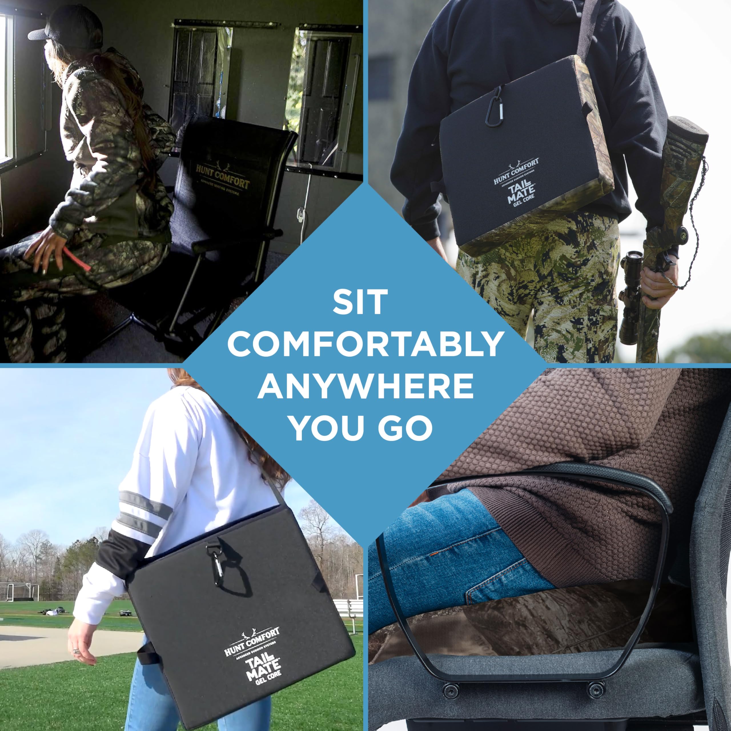 Comfort Hunt Mesh Lite Portable Hunting Chair with 360 Degree Swivel and Carry Strap, Black