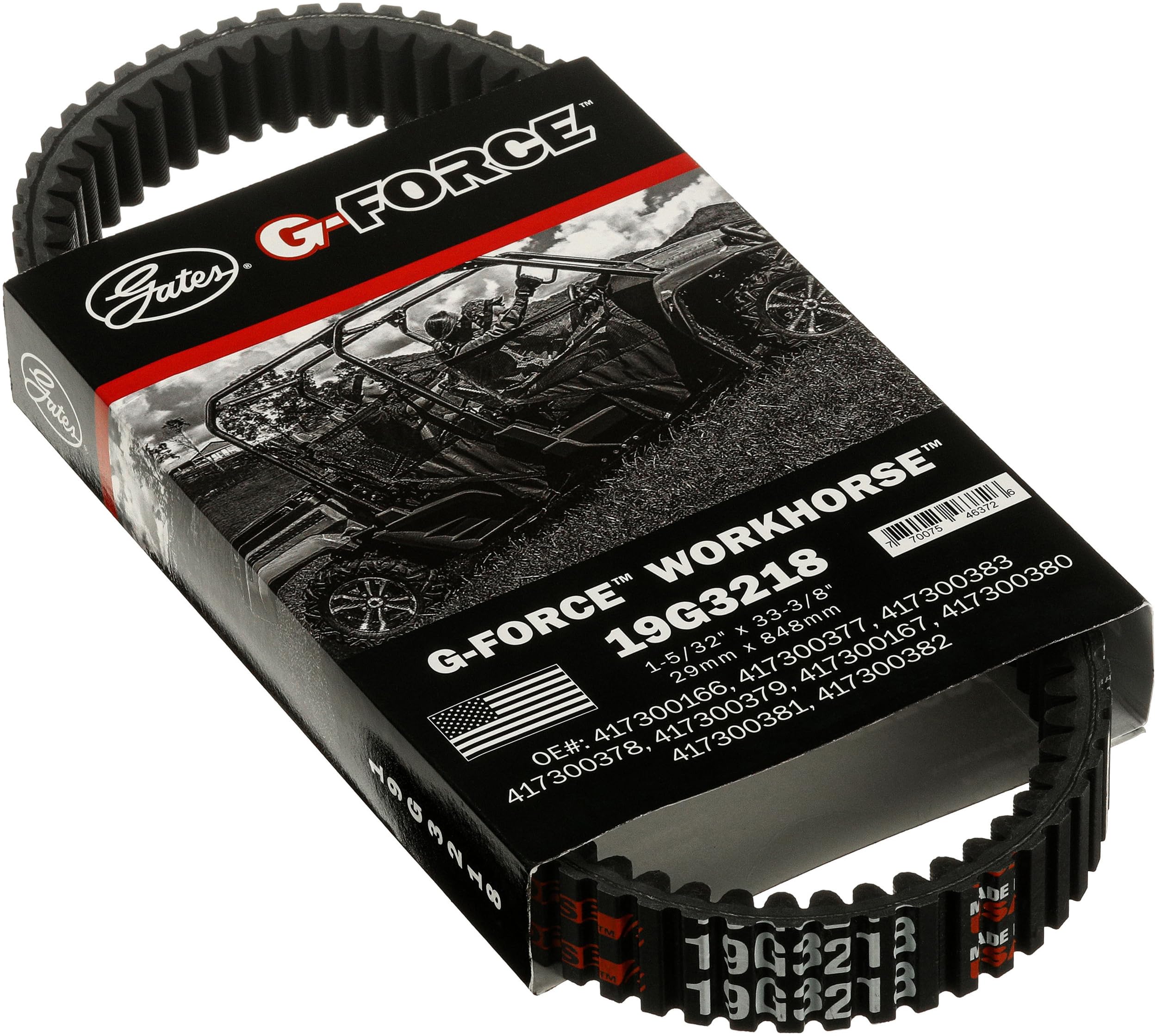 Gates G-Force 19G3218 WorkHorse Continuously Variable Transmission (CVT) Belt
