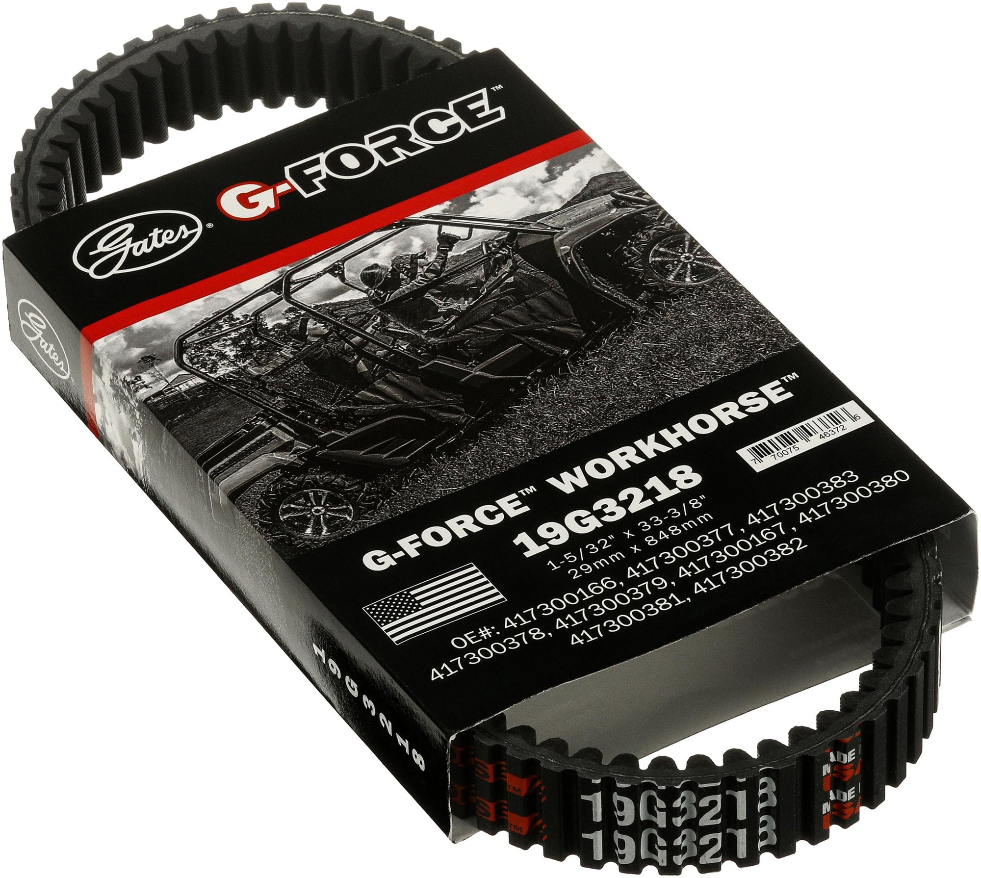 Gates G-Force 19G3218 WorkHorse Continuously Variable Transmission (CVT) Belt
