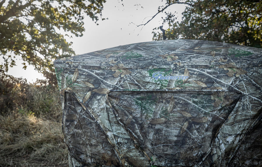 Care Taker Ameristep Kick Out Pop-Up Ground Blind, Premium Hunting Blind, Mossy Oak Break-Up Country Camo, AMEBL3030