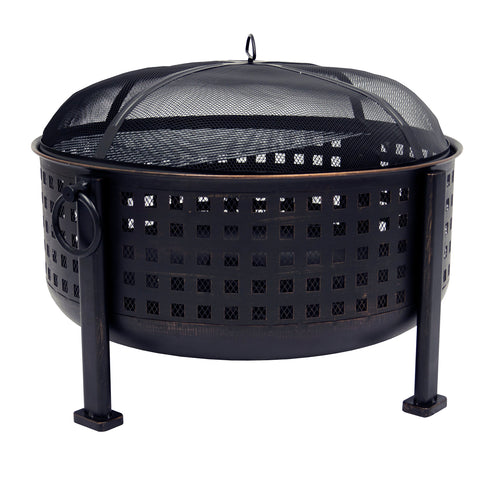 Langston Pleasant Hearth OFW821RC 12" Deep Bowl Fire Pit