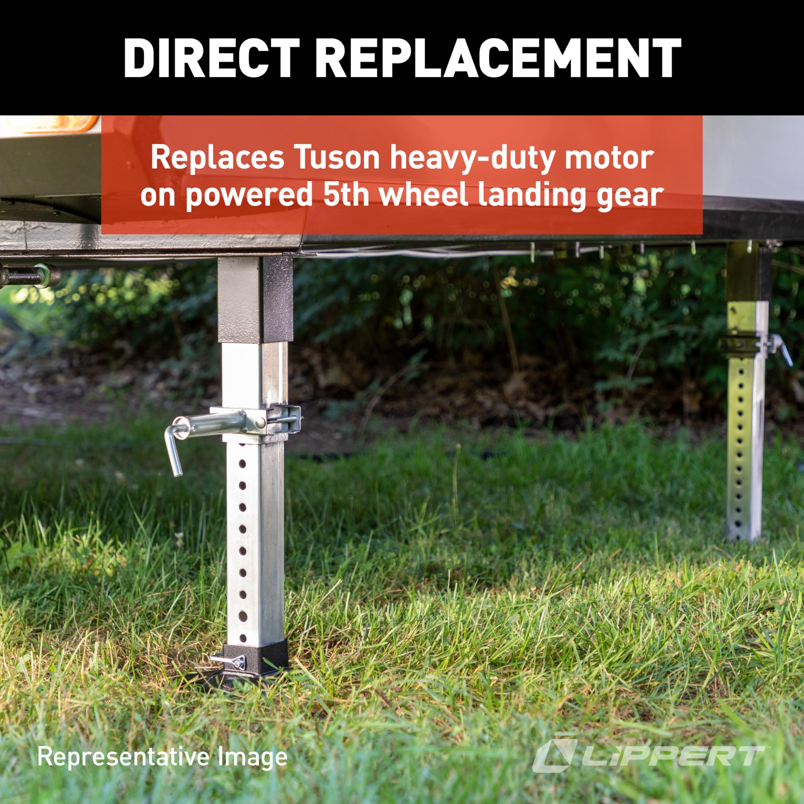 Tuson Replacement Lippert Power Landing Gear Heavy-Duty Motor for 5th Wheel RV, 6,500-lbs. Rated, 3.3" x 8.9", Easy to Install Electric Assembly - 196308