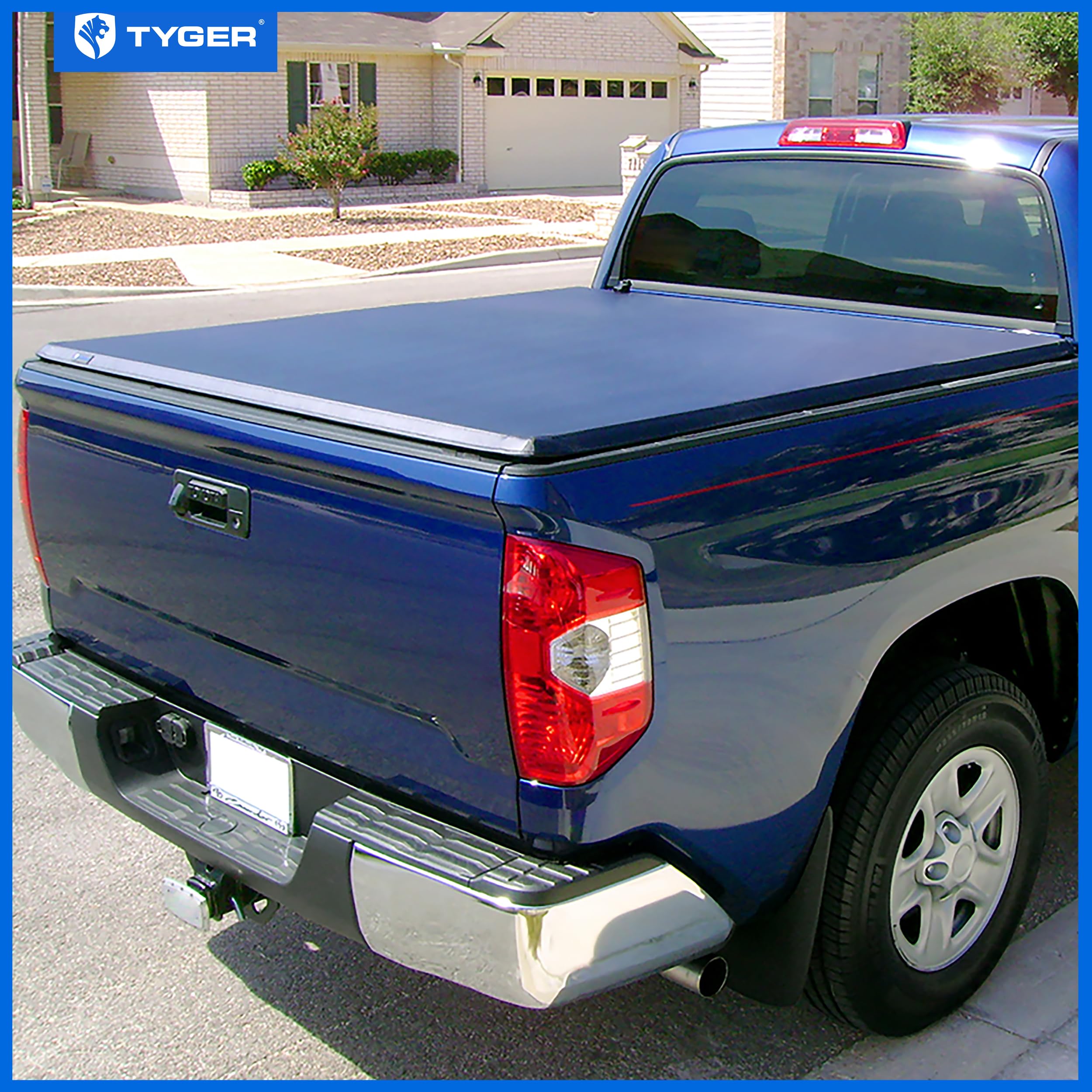 Tyger Auto T3 Soft Tri-Fold Tonneau Cover Truck Bed Compatible with 2007-2013 Toyota Tundra | Fleetside 5.5' Bed (66") | TG-BC3T1032