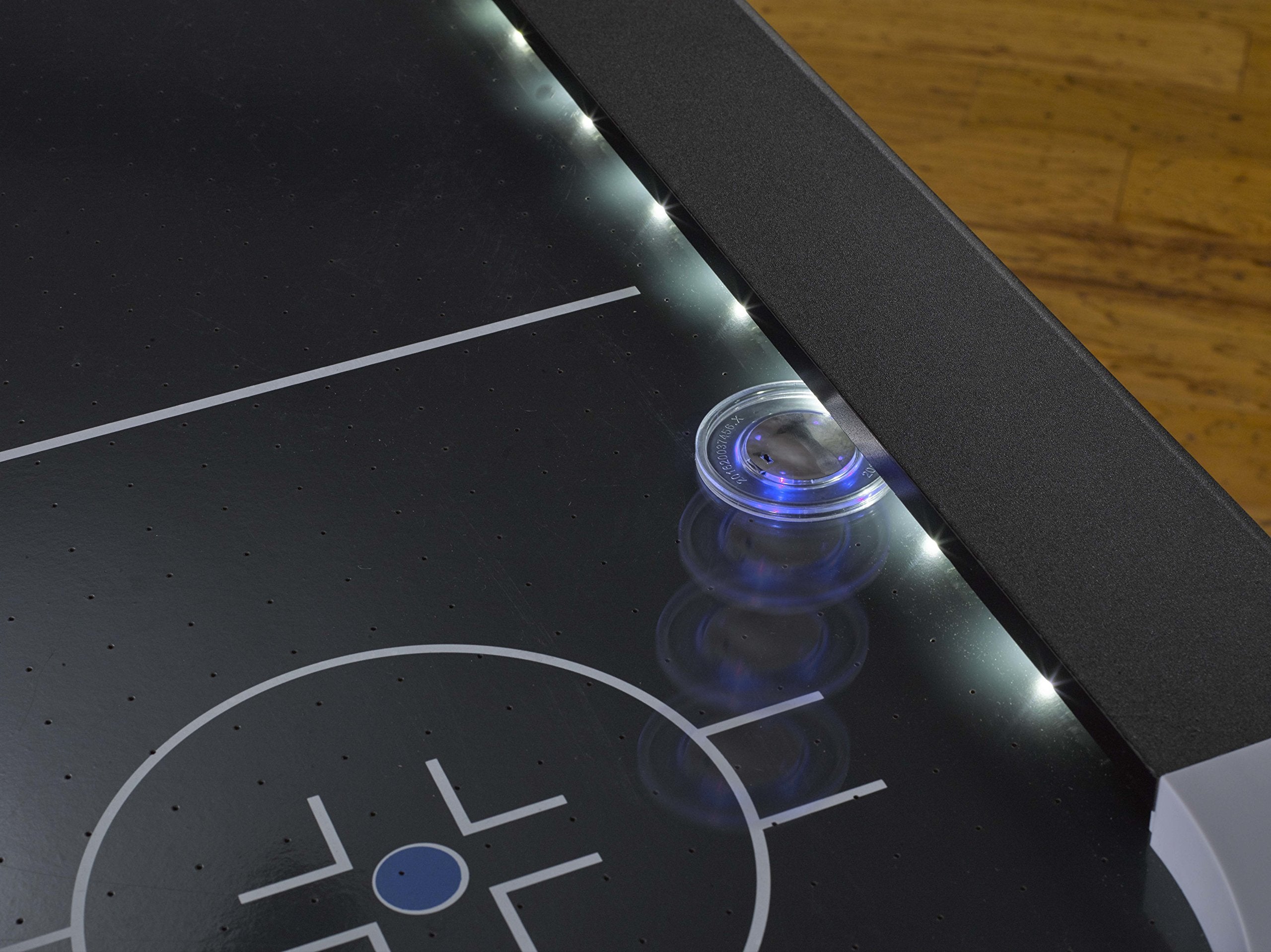 Lumen-X Triumph Sports 6' Interactive Air Hockey Table Featuring All-Rail LED Lighting and in-Game Music