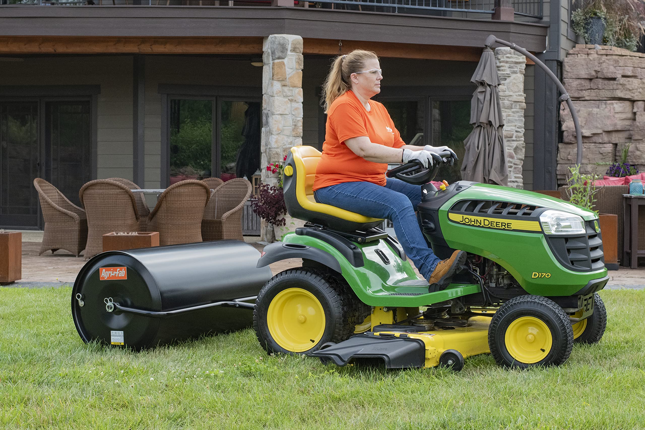 Steel Agri-Fab Lawn Roller 24" x 48" Black 45-0216C