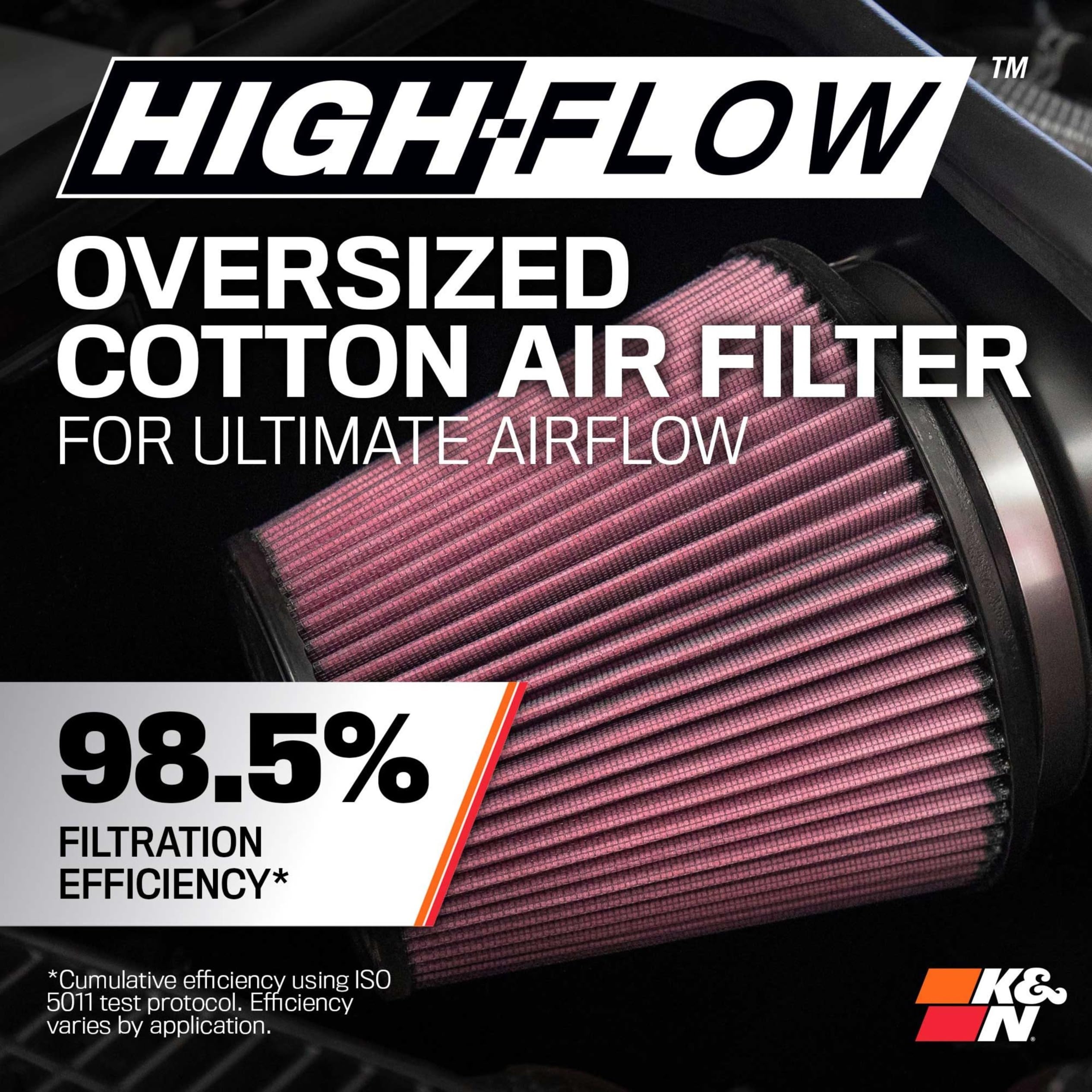 Cold Air Intake System K&N: High-Flow Air Filter, Increase Performance & Towing: Compatible with 1994-2002 Dodge/RAM: 2500, 3500, 57-1525