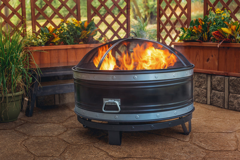 Colossal Pleasant Hearth OFW651R Fire Pit, Black