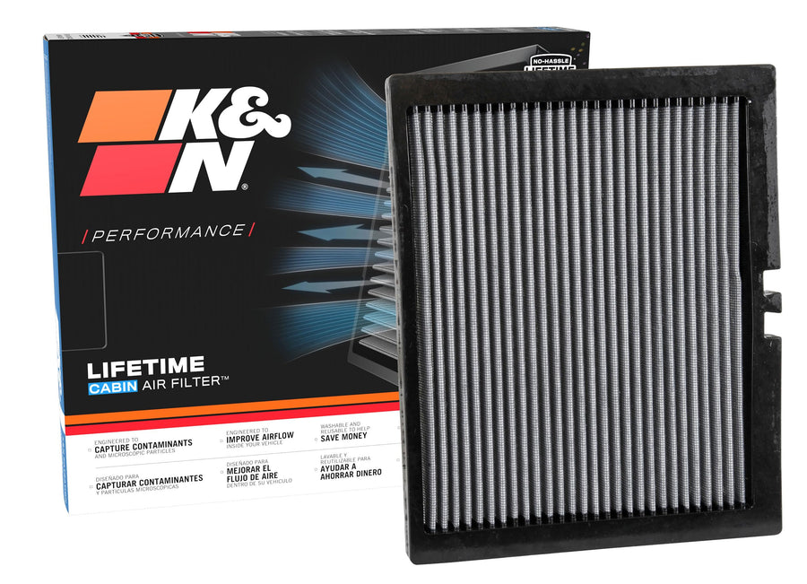 Cabin Air Filter K&N LIFETIME: Premium, Washable, Clean Air for your Cabin: Compatible with 2013-2024 Ford/Lincoln: Edge, Fusion, Continental, MKZ, Nautilus, VF2050