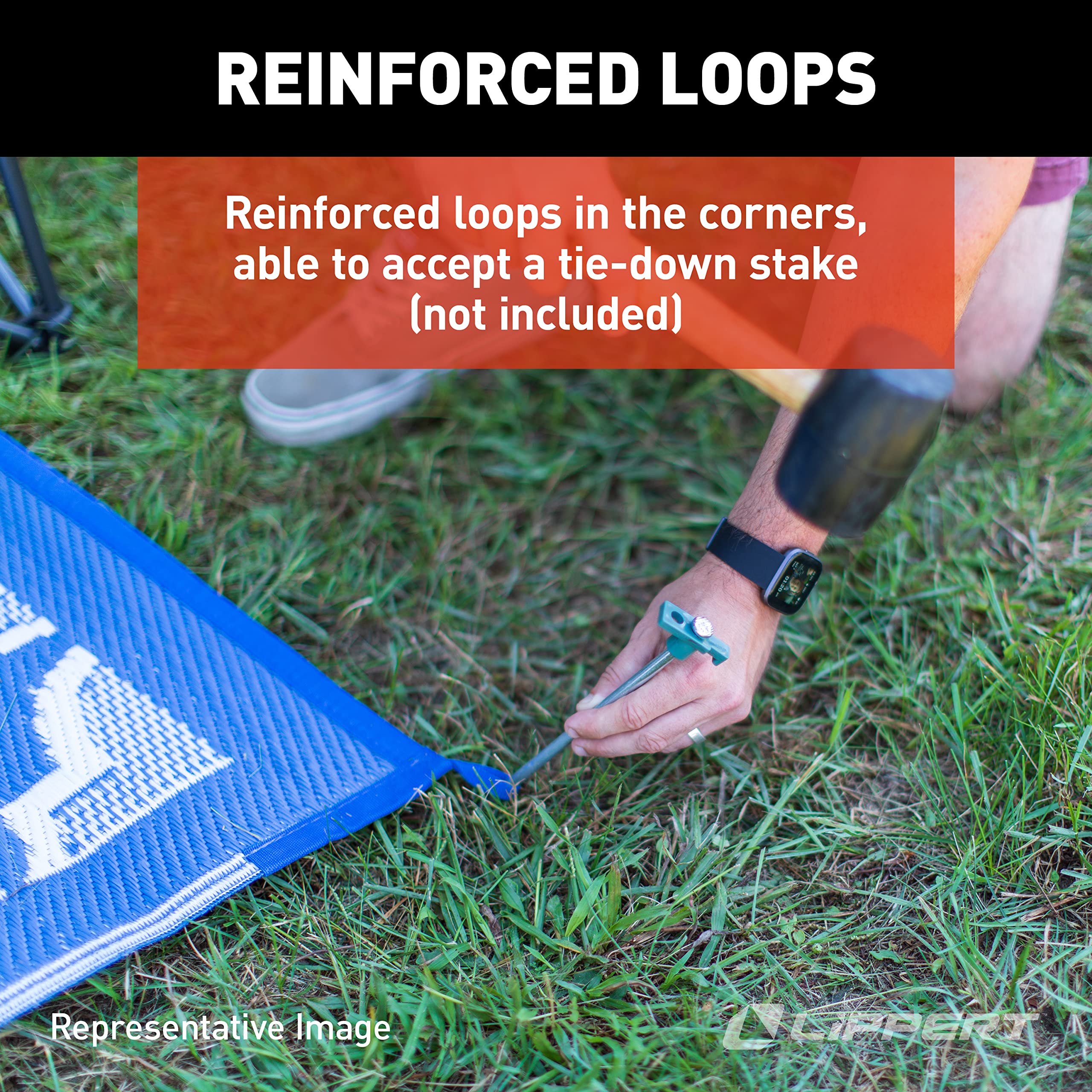All-Weather Reversible RV Patio Mat