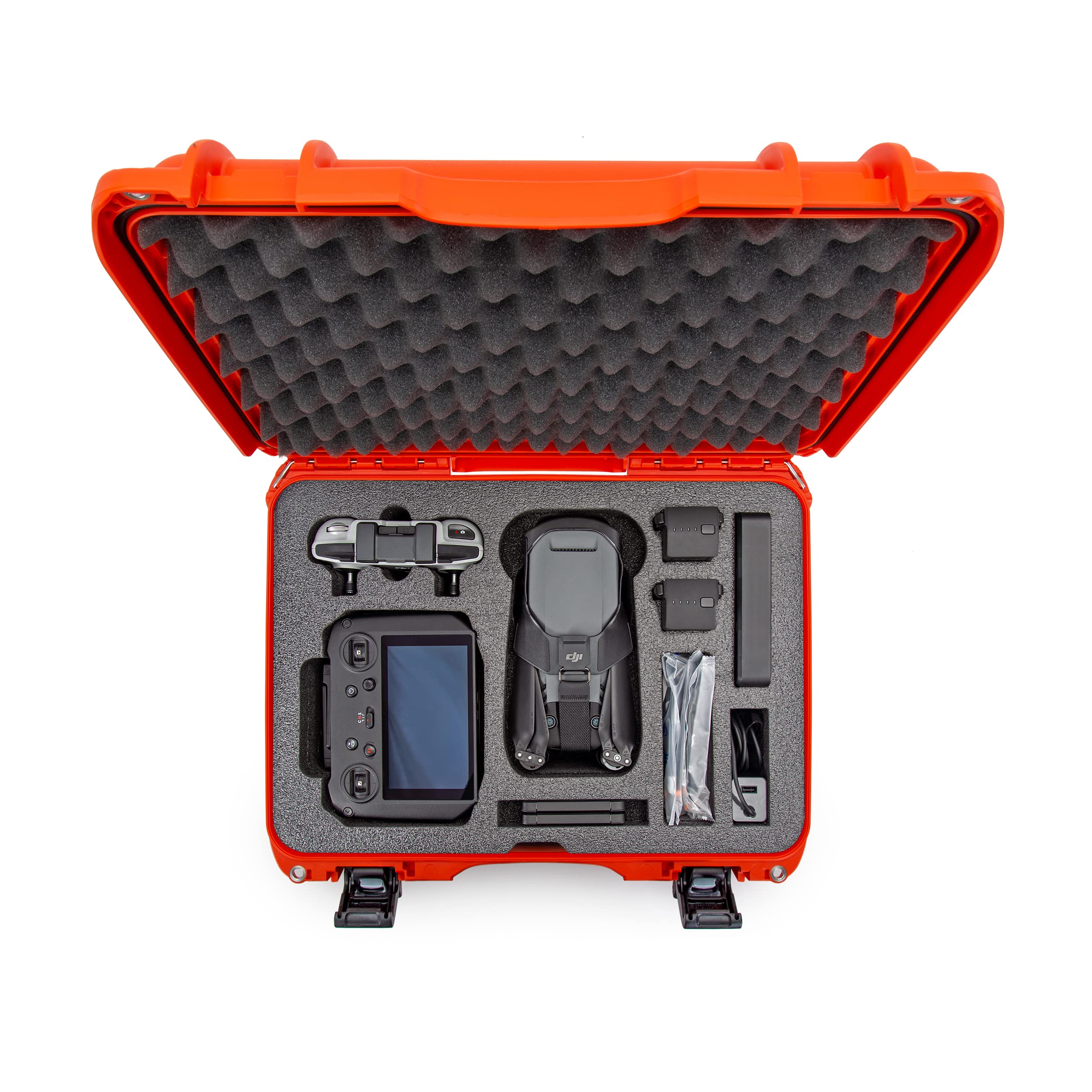 Waterproof Nanuk 925 Hard Case with Foam Insert for DJI Mavic 3 Fly More/Cine Premium Combo - Orange (925-MAV33)