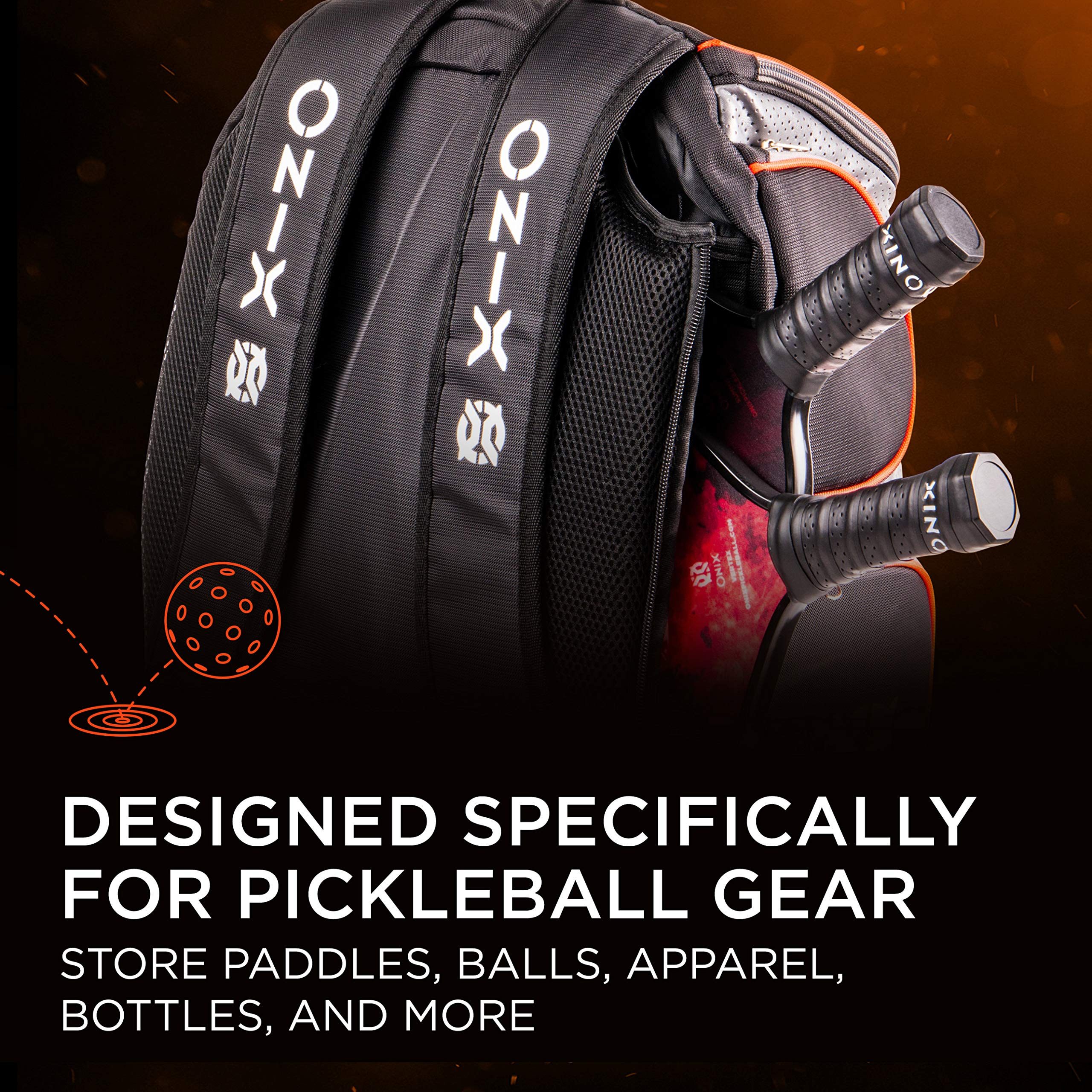 Onix Durable Pickleball Backpack is Designed to Carry Paddles, Balls, Apparel, and Water Bottles