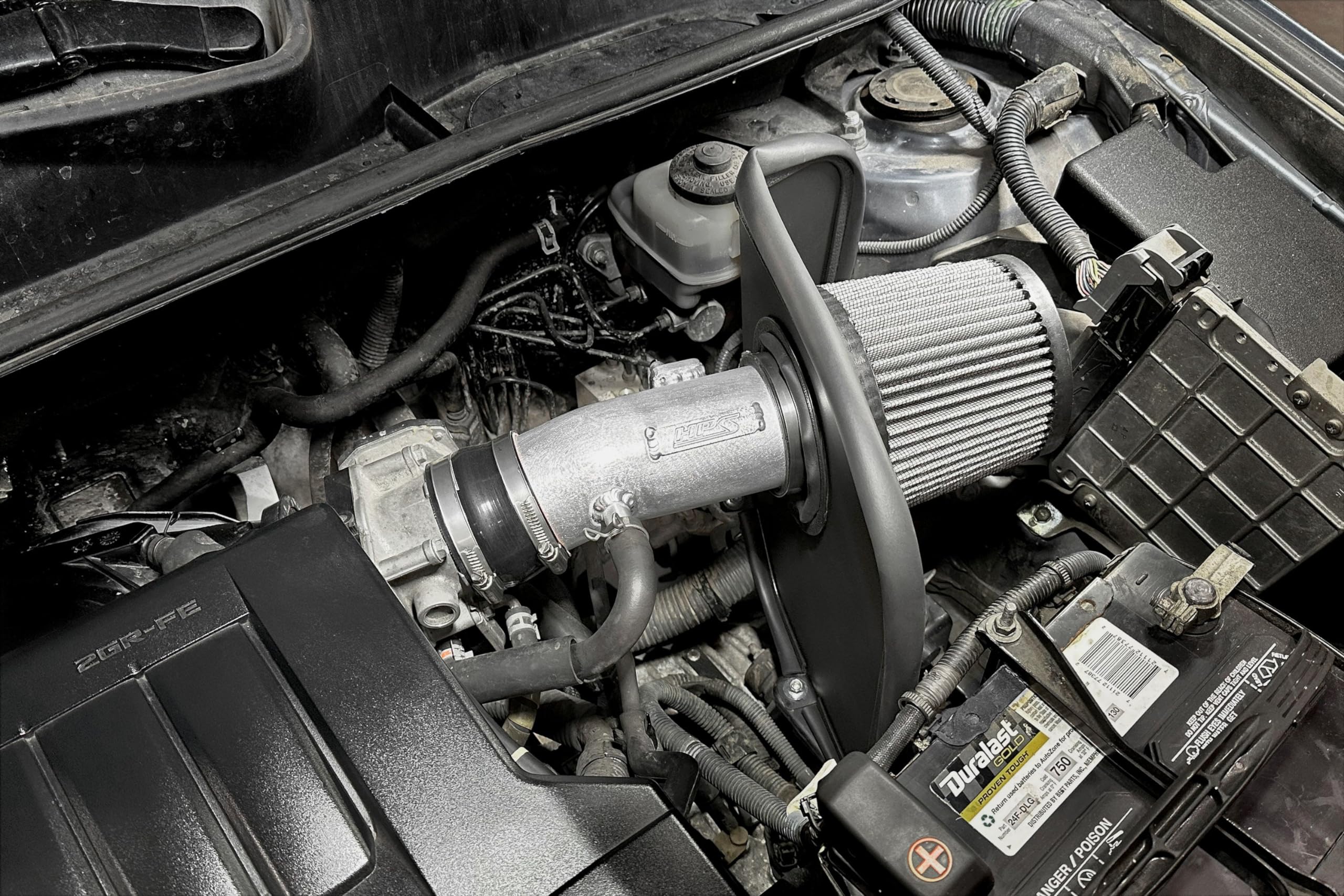 Blue HPS Air Intake Kit with Heat Shield Compatible for 2006-2012 Toyota Rav4 3.5L V6, 827-740BL