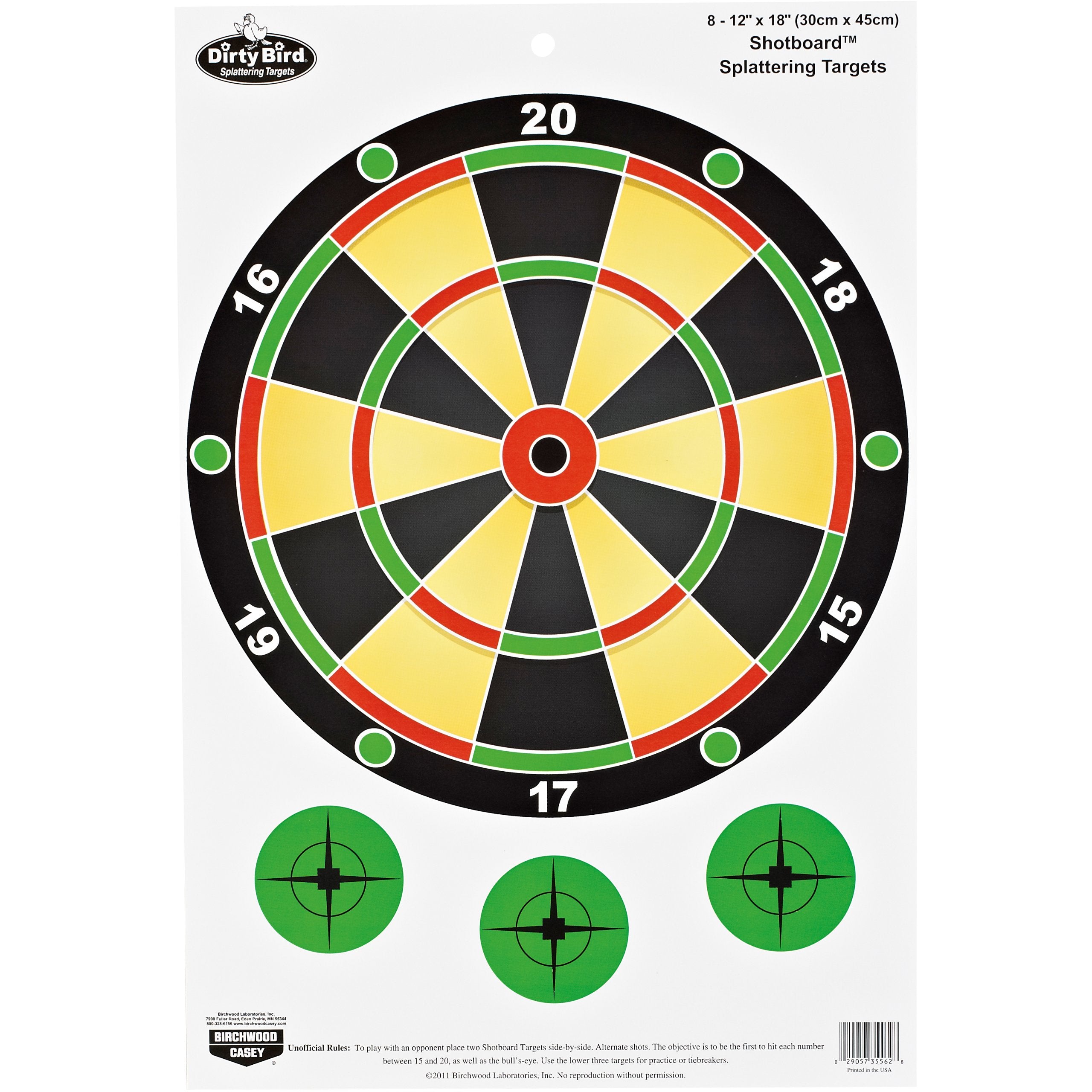 Pregame Birchwood Casey Targets (Per 100), Shotboard, 12 x 18-Inch